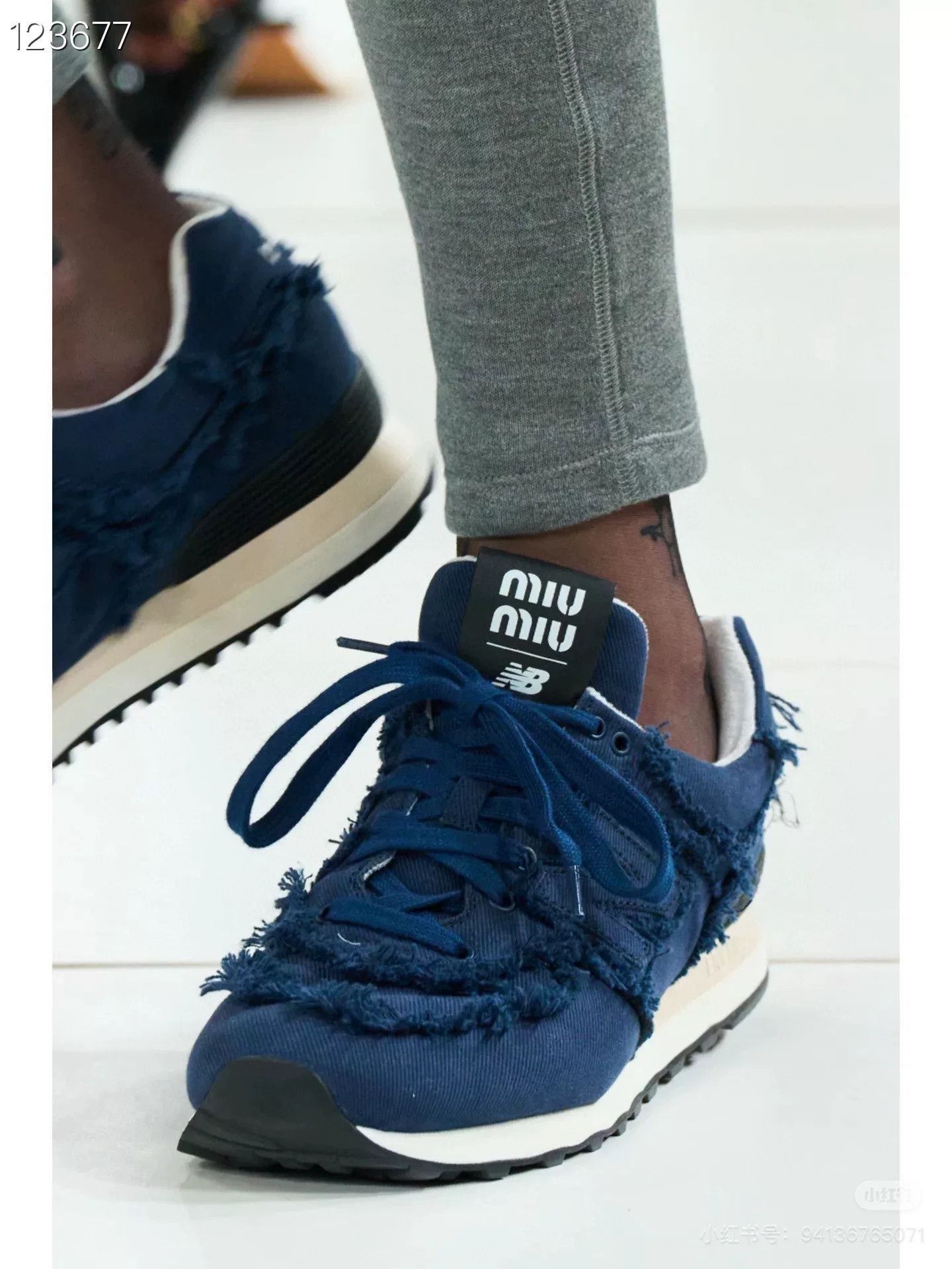 Miu Miu New Balance x Denim Sneakers Size US 5 / IT 35 - 9 Thumbnail
