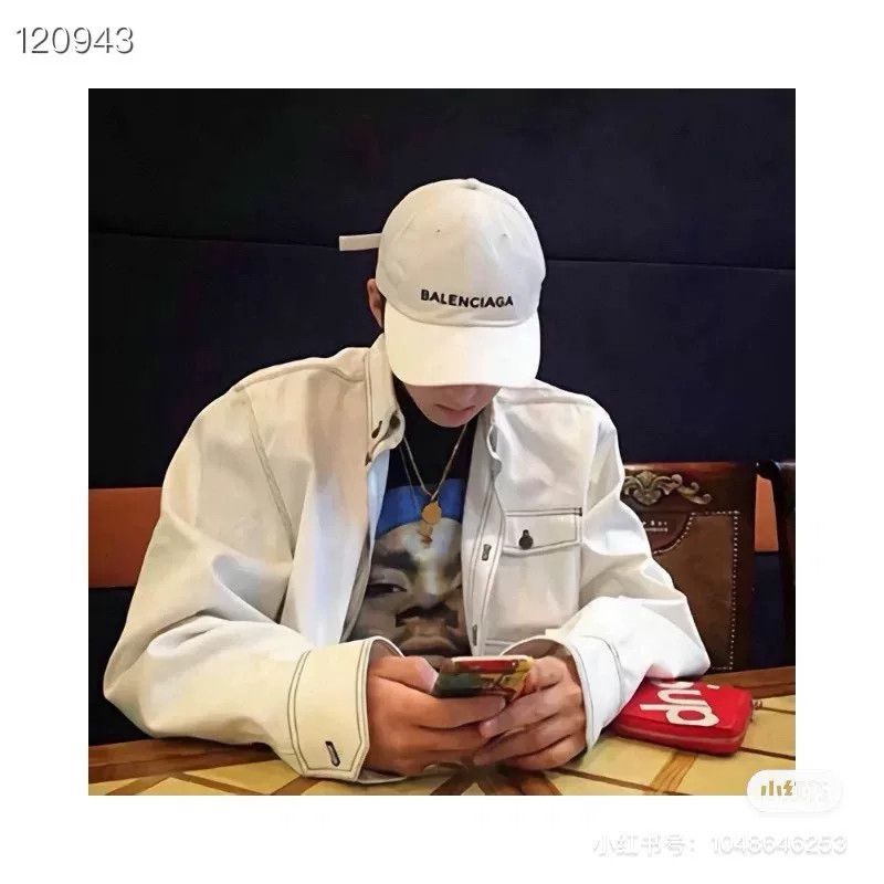 Balenciaga Balenciaga 079897H183 White Unisex Baseball Cap Size ONE SIZE - 7 Thumbnail