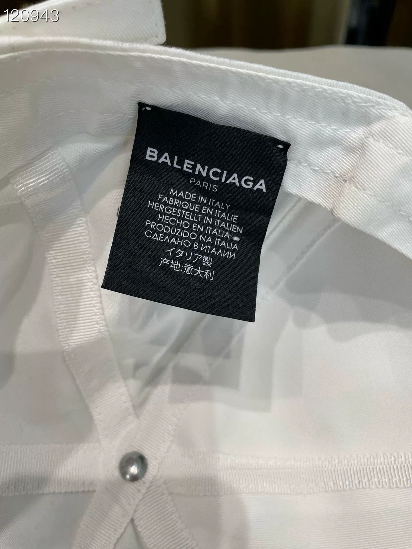 Balenciaga Balenciaga 079897H183 White Unisex Baseball Cap Size ONE SIZE - 4 Thumbnail