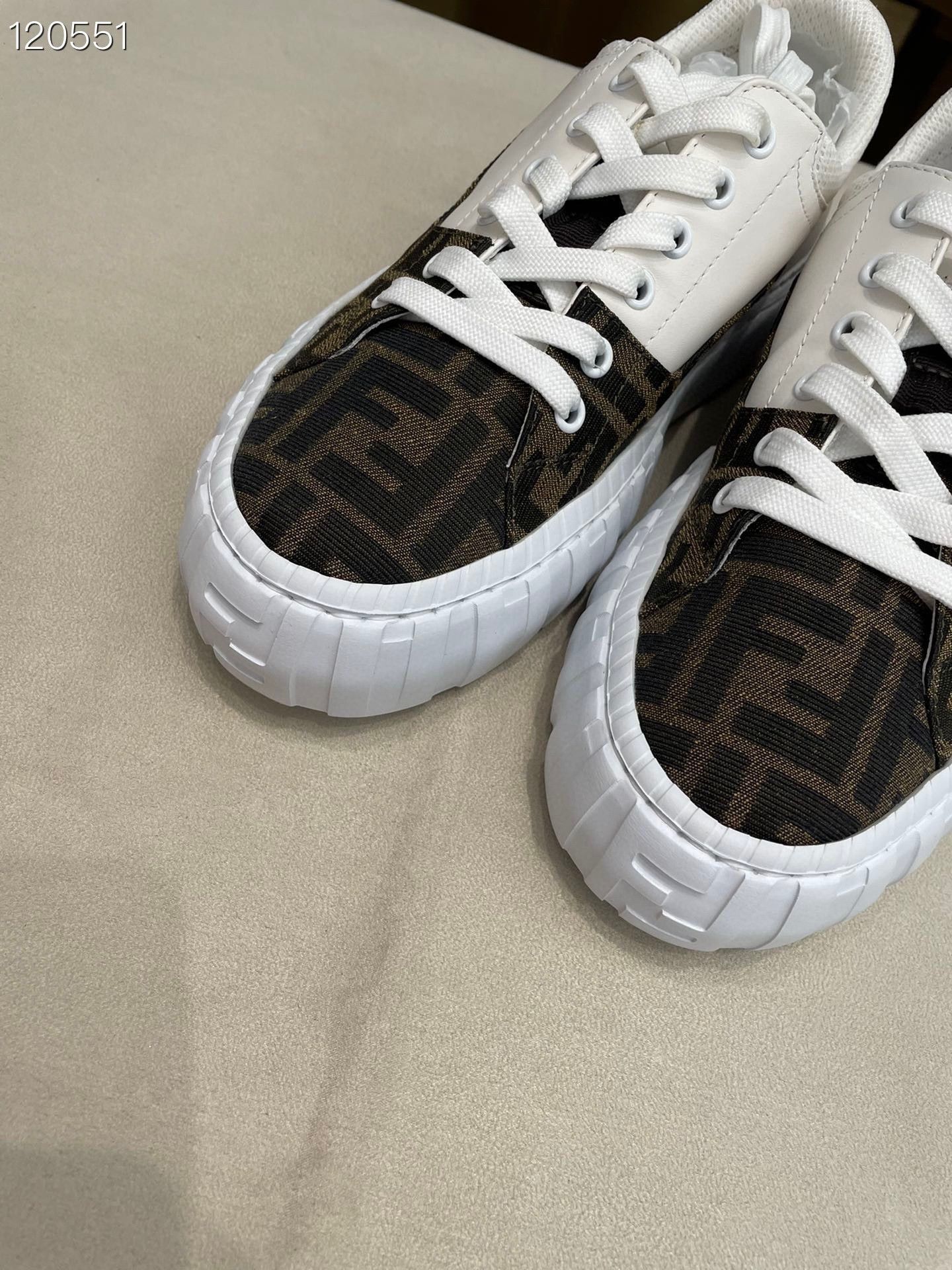 Fendi Fendi Force Series White Brown Low-Top Casual Shoes Size US 6 / IT 36 - 3 Thumbnail