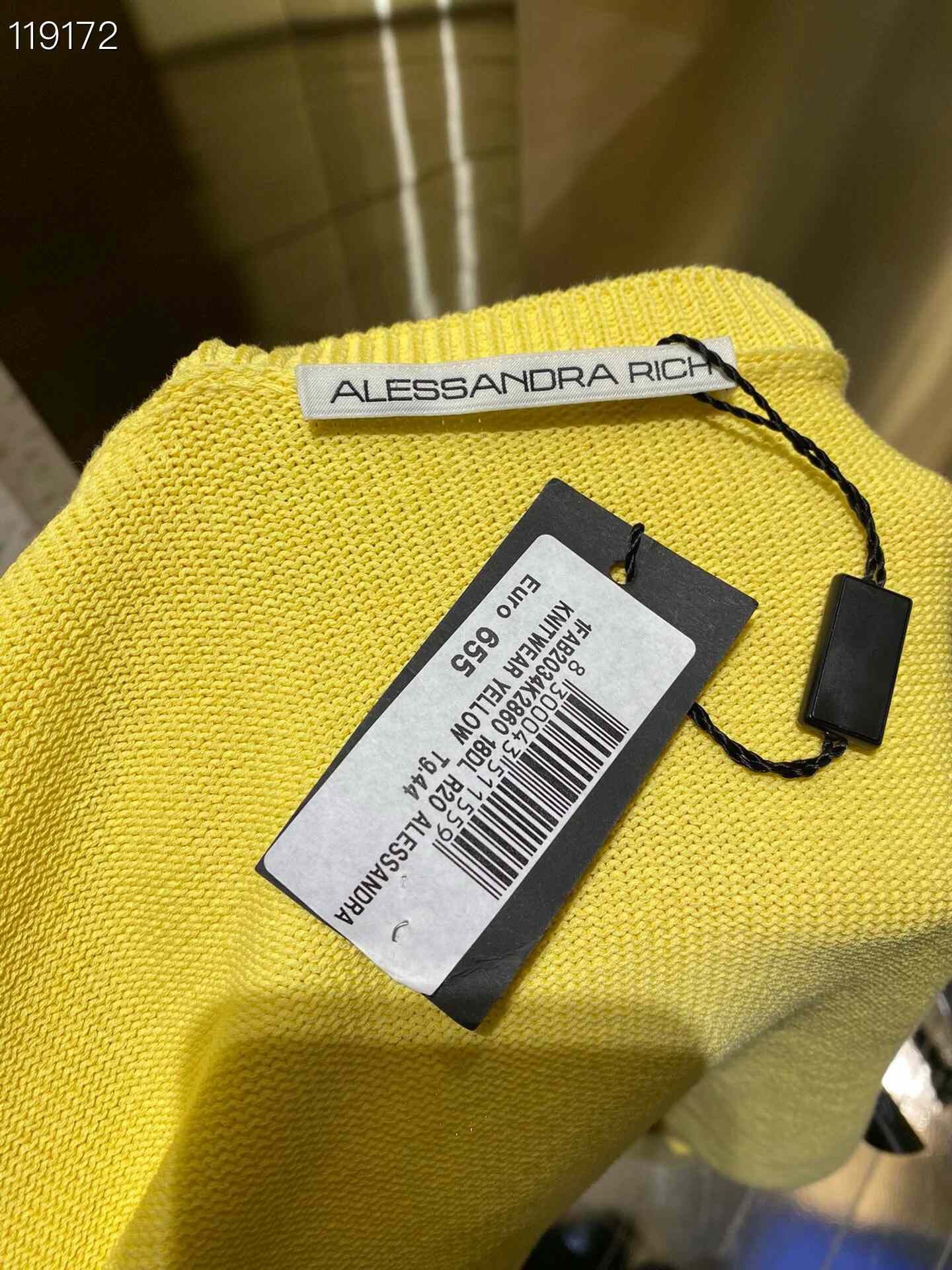 Alessandra Rich Alessandra Rich Yellow Short Cropped Cardigan Size M / US 6-8 / IT 42-44 - 4 Thumbnail