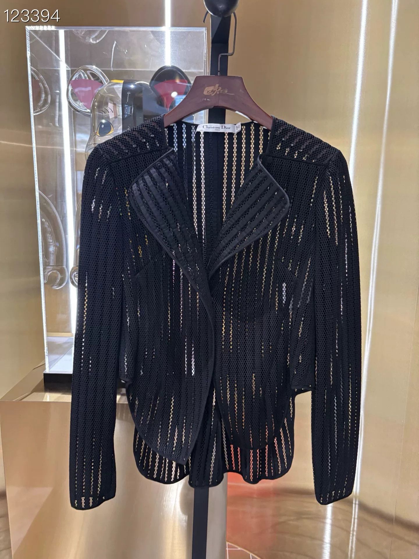 Dior Dior Black Cutout Mesh Blazer Size S / US 4 / IT 40 - 2 Thumbnail