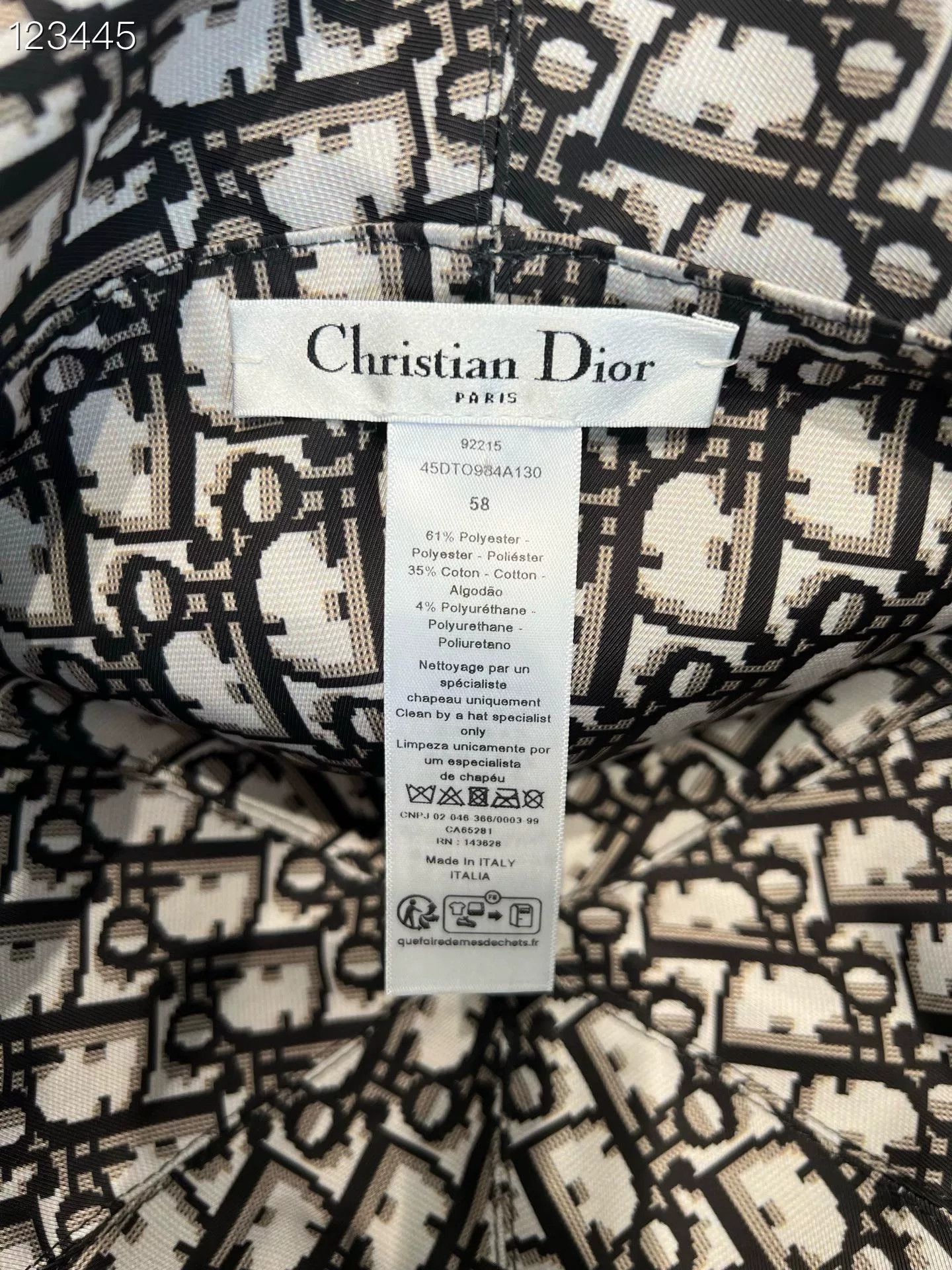 Dior Dior Full Logo Reversible Bucket Hat Size ONE SIZE - 4 Thumbnail