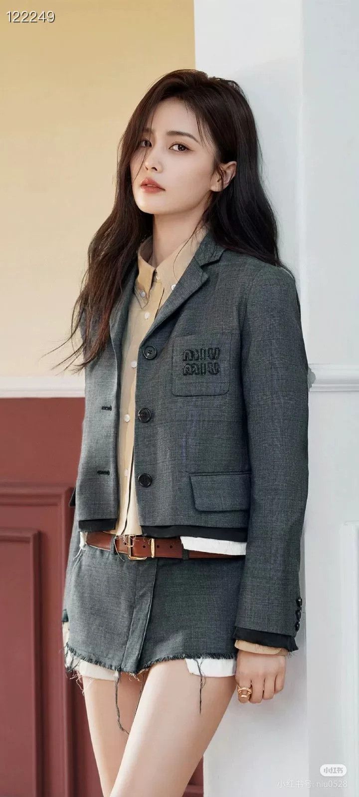 Miu Miu MiuMiu 080783H66 Gray Blazer Size XS / US 0-2 / IT 36-38 - 6 Thumbnail