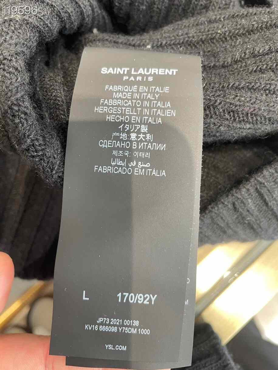Yves Saint Laurent YSL Black Small Logo Turtleneck Sweater L Size L / US 10 / IT 46 - 4 Thumbnail