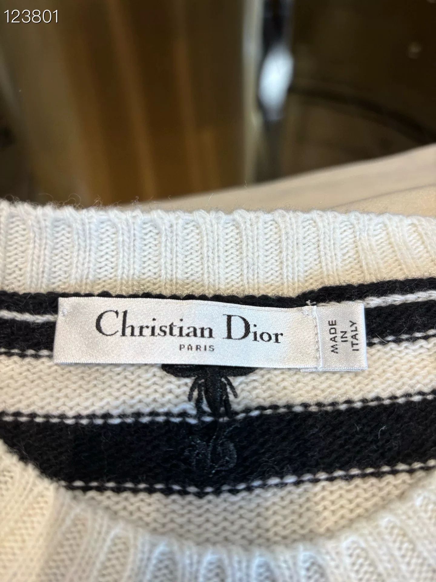 Dior Dior Black White Stripe Cashmere Knit Sweater Size S / US 4 / IT 40 - 4 Thumbnail