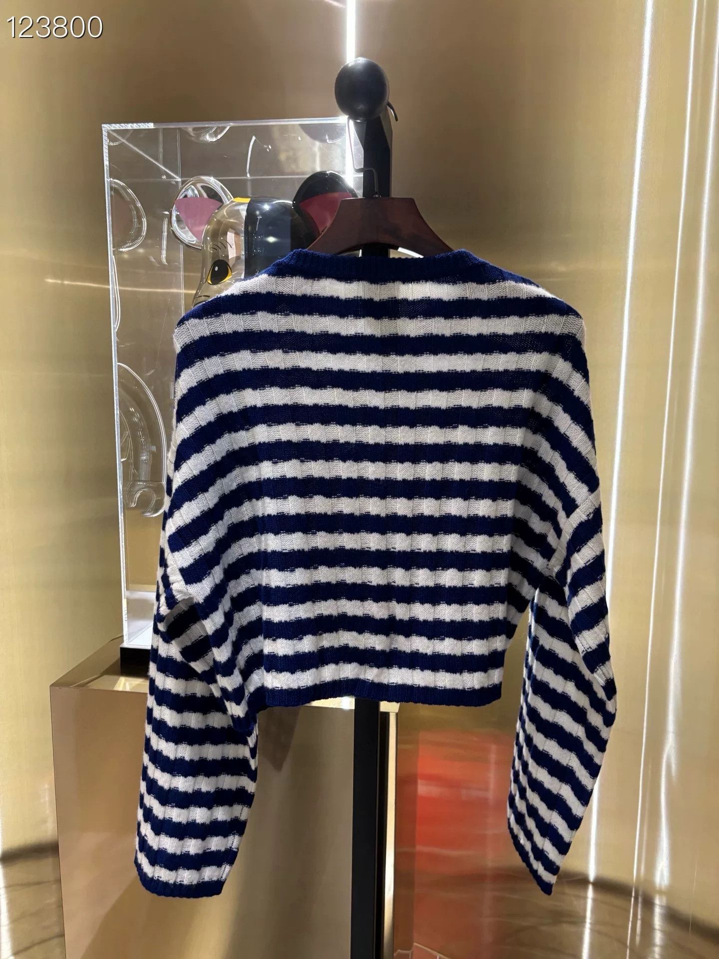 Balmain Balmain Red Heart Blue White Stripe Cashmere Top Size S / US 4 / IT 40 - 2 Thumbnail