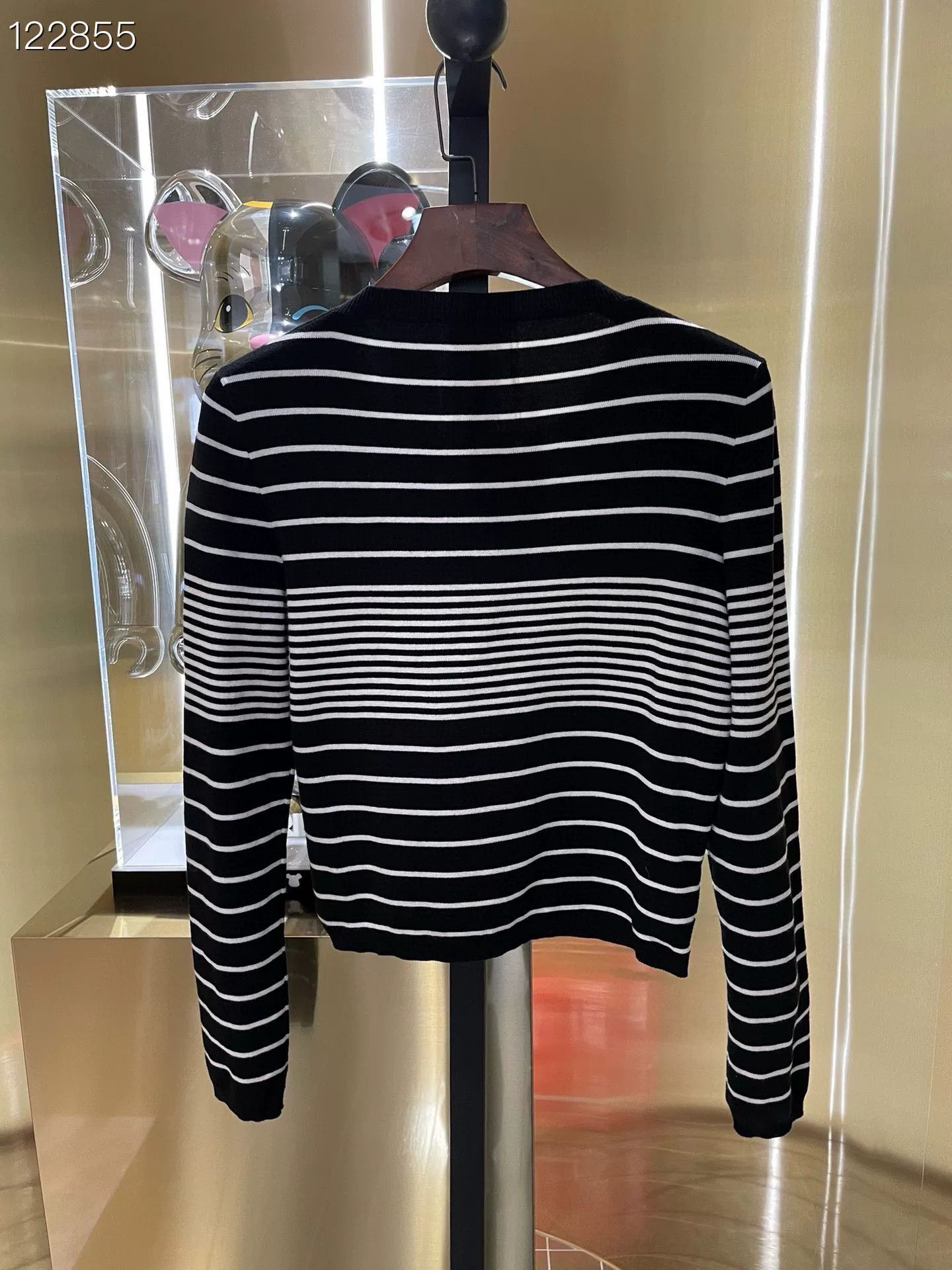 Miu Miu Miu Miu Black White Striped Knit Top Size M / US 6-8 / IT 42-44 - 2 Thumbnail