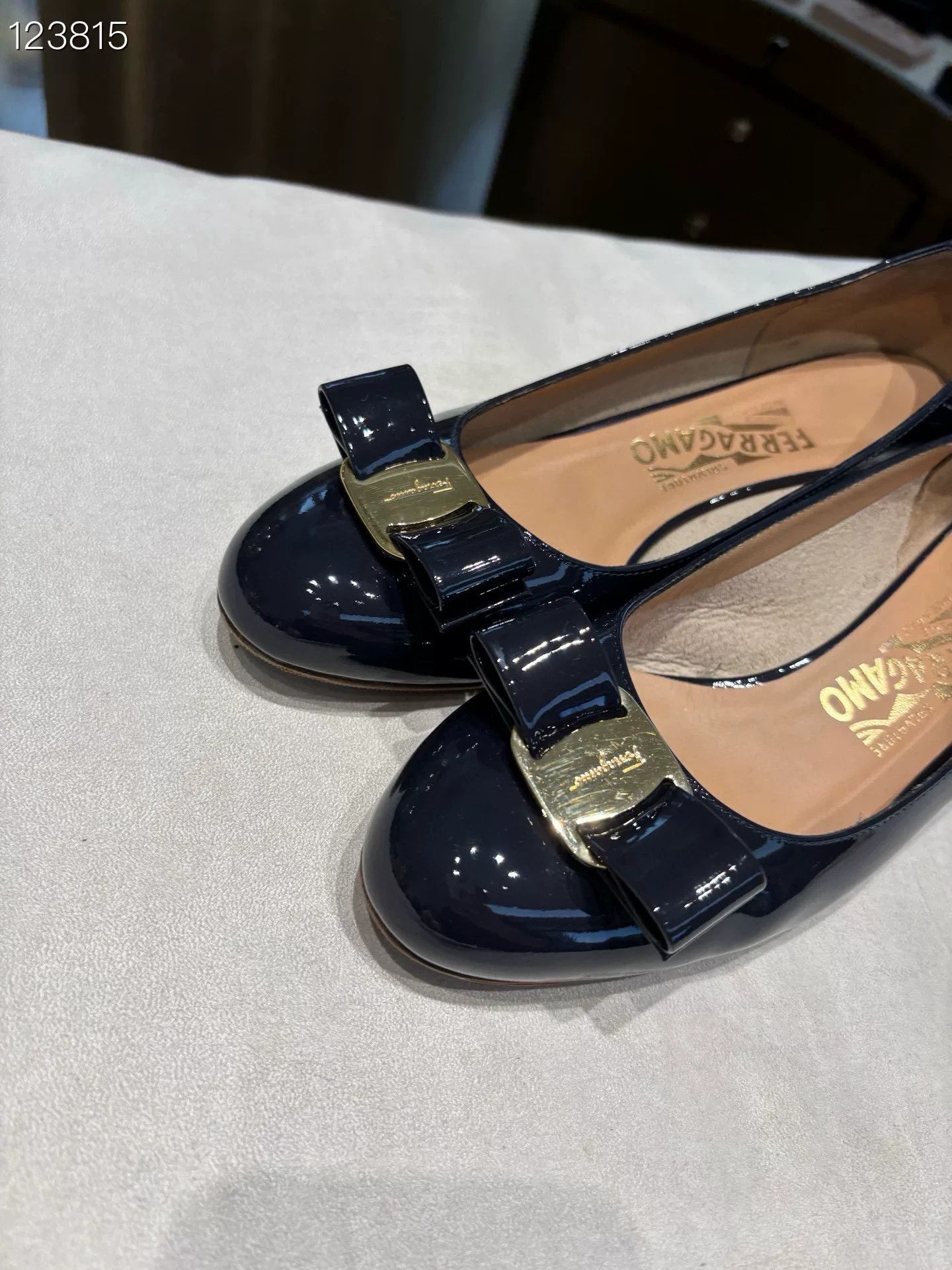 Salvatore Ferragamo Ferragamo Black Bow Square Heel Shoes Size US 6 / IT 36 - 3 Thumbnail