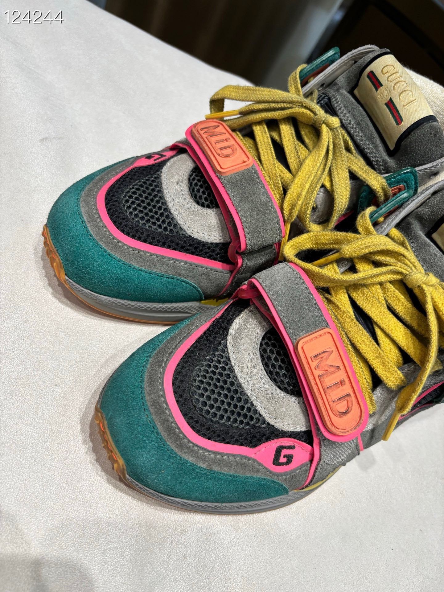 Gucci Gucci Ultrapace Suede Mid-Top Sneakers Size US 7 / IT 37 - 2 Thumbnail