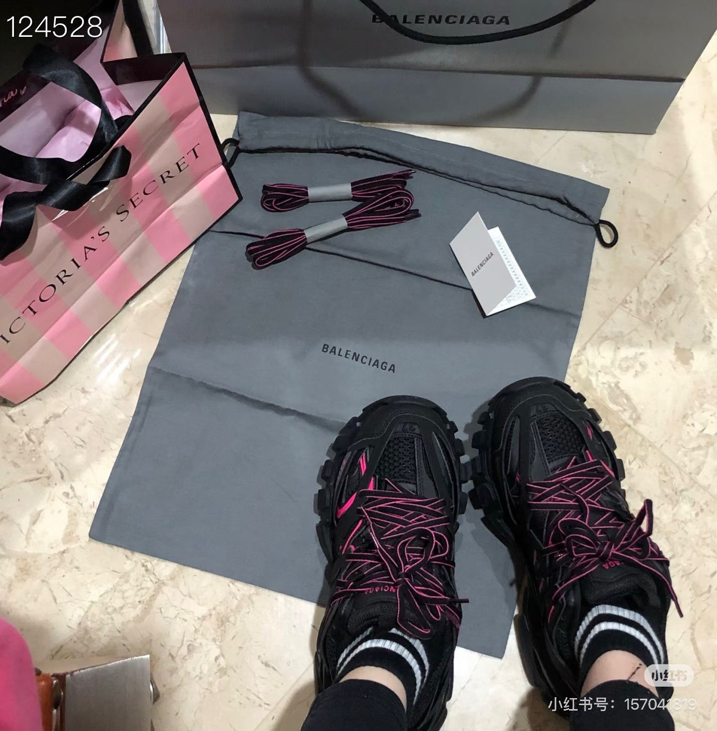 Balenciaga Balenciaga Track Dad Shoes Black Pink Size US 5 / IT 35 - 7 Thumbnail