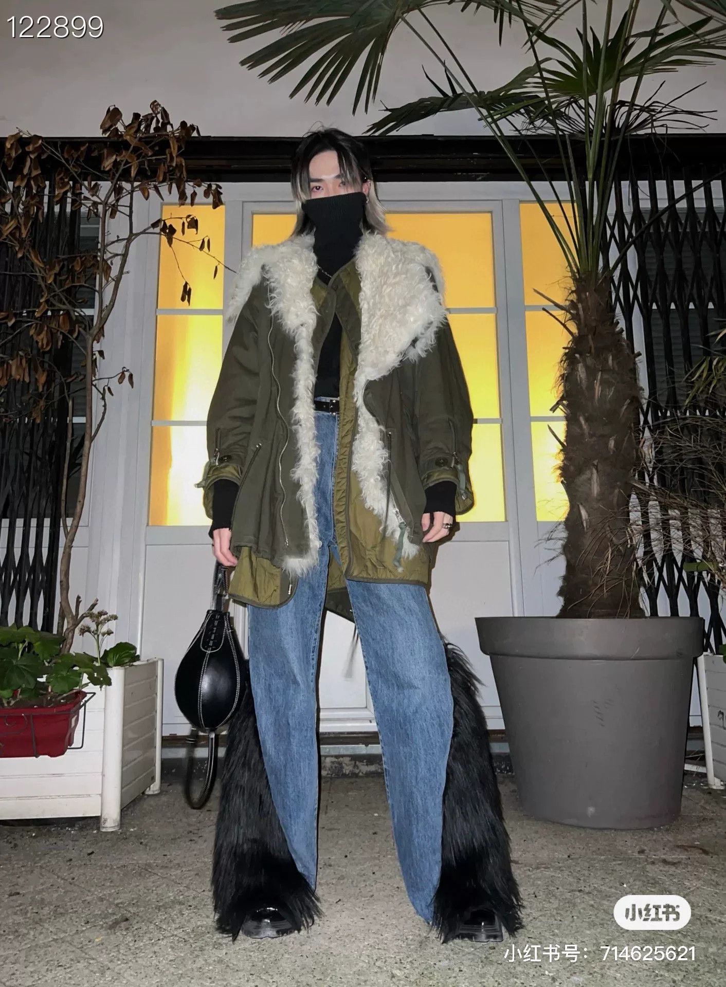 Balenciaga Balenciaga Army Green Fur Collar Coat Size XXS / US 00 / IT 34 - 8 Thumbnail