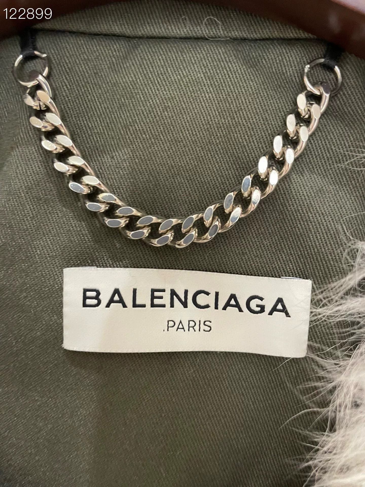 Balenciaga Balenciaga Army Green Fur Collar Coat Size XXS / US 00 / IT 34 - 3 Thumbnail