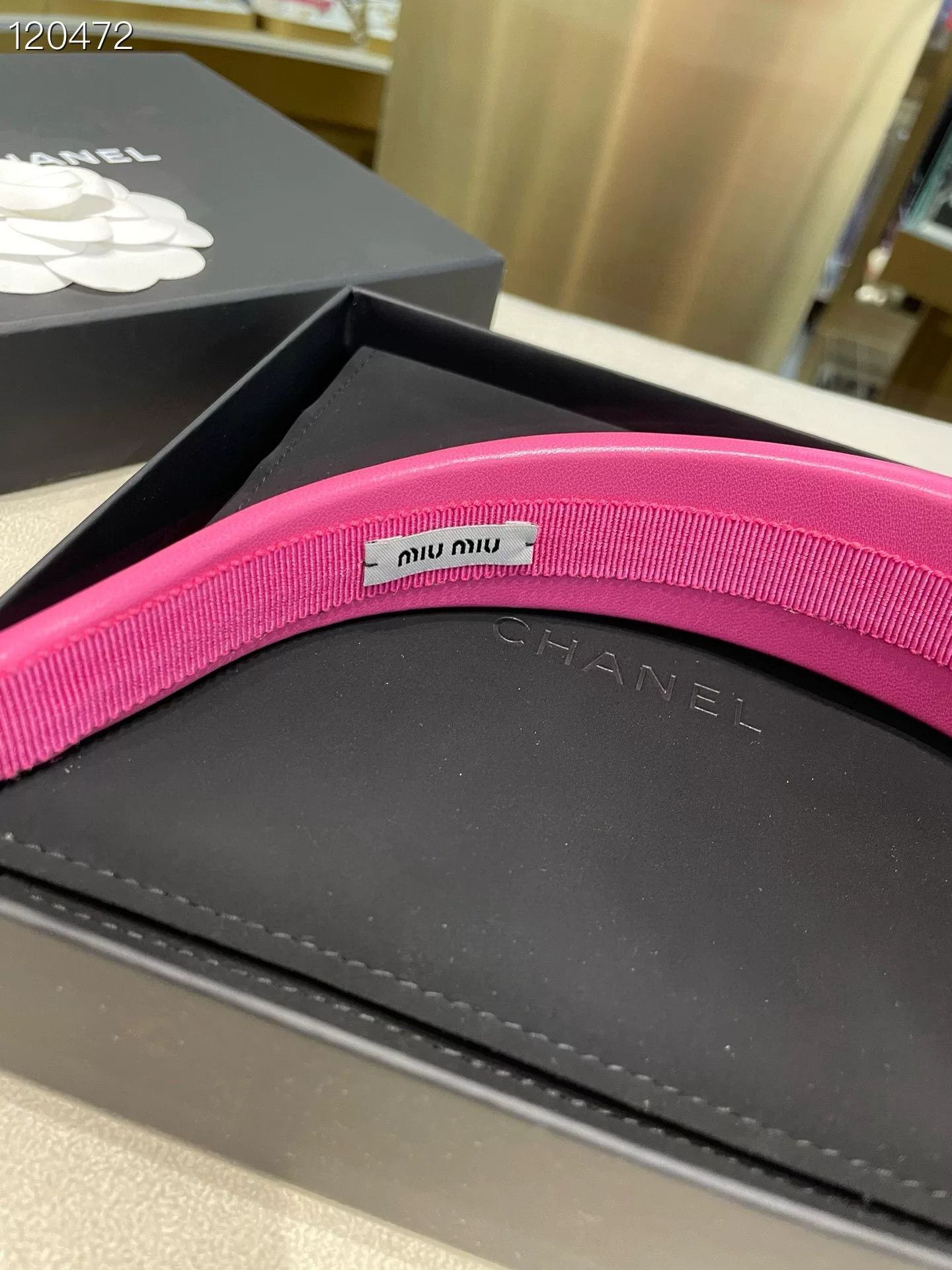 Miu Miu MIU MIU Soft Leather Hair Headband Size ONE SIZE - 3 Thumbnail