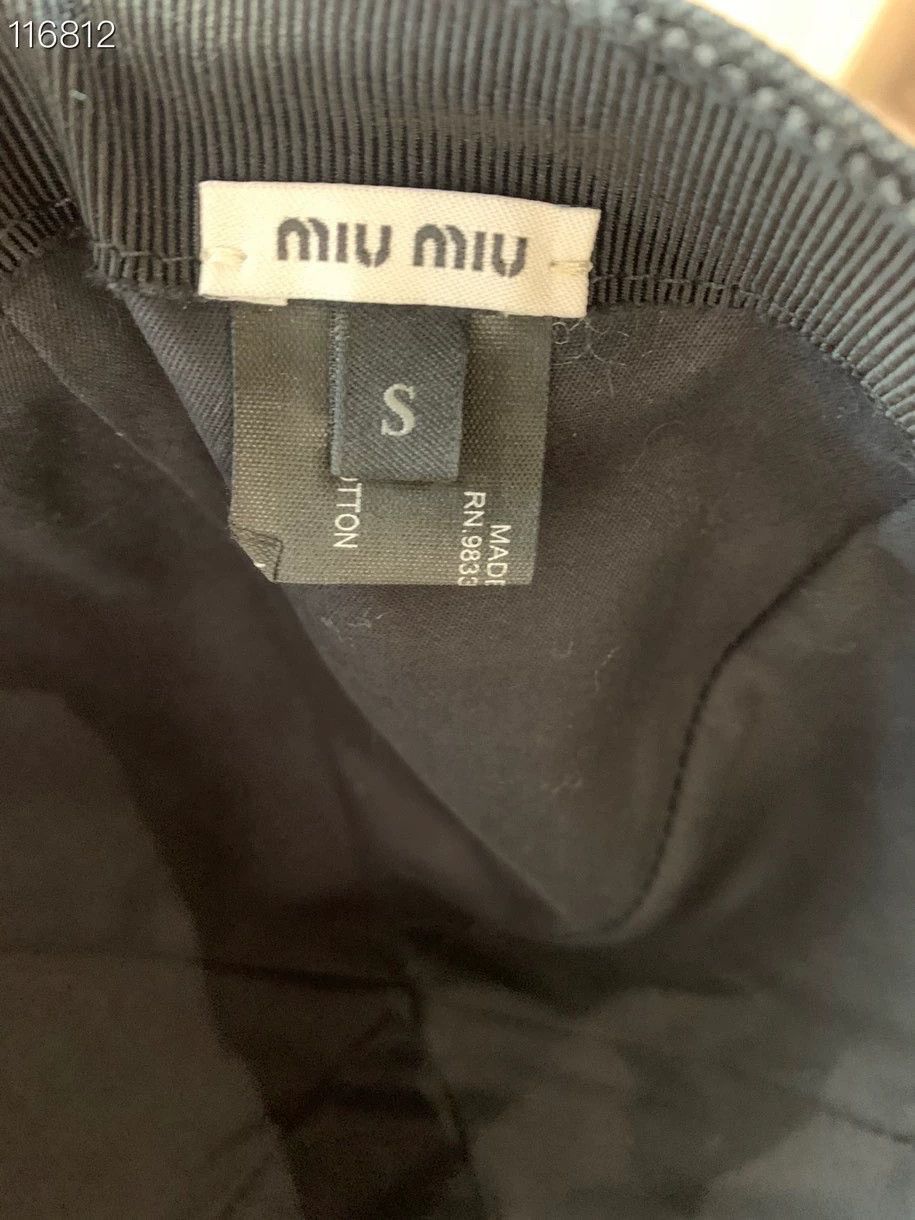 Miu Miu Miumiu Classic Black Baseball Cap Size ONE SIZE - 7 Thumbnail
