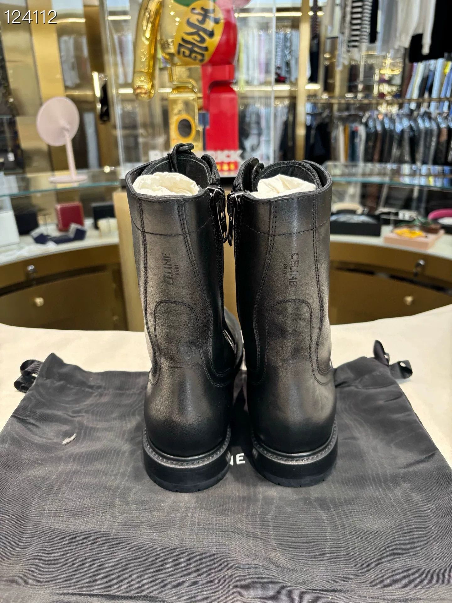 Celine Celine Classic Minimalist Mid-Calf Martin Boots Size US 8 / IT 38 - 4 Thumbnail