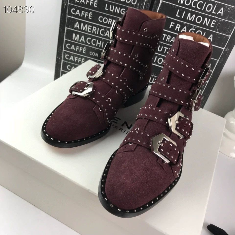 Givenchy Givenchy Studded Suede Biker Boots Size US 6 / IT 36 - 7 Thumbnail