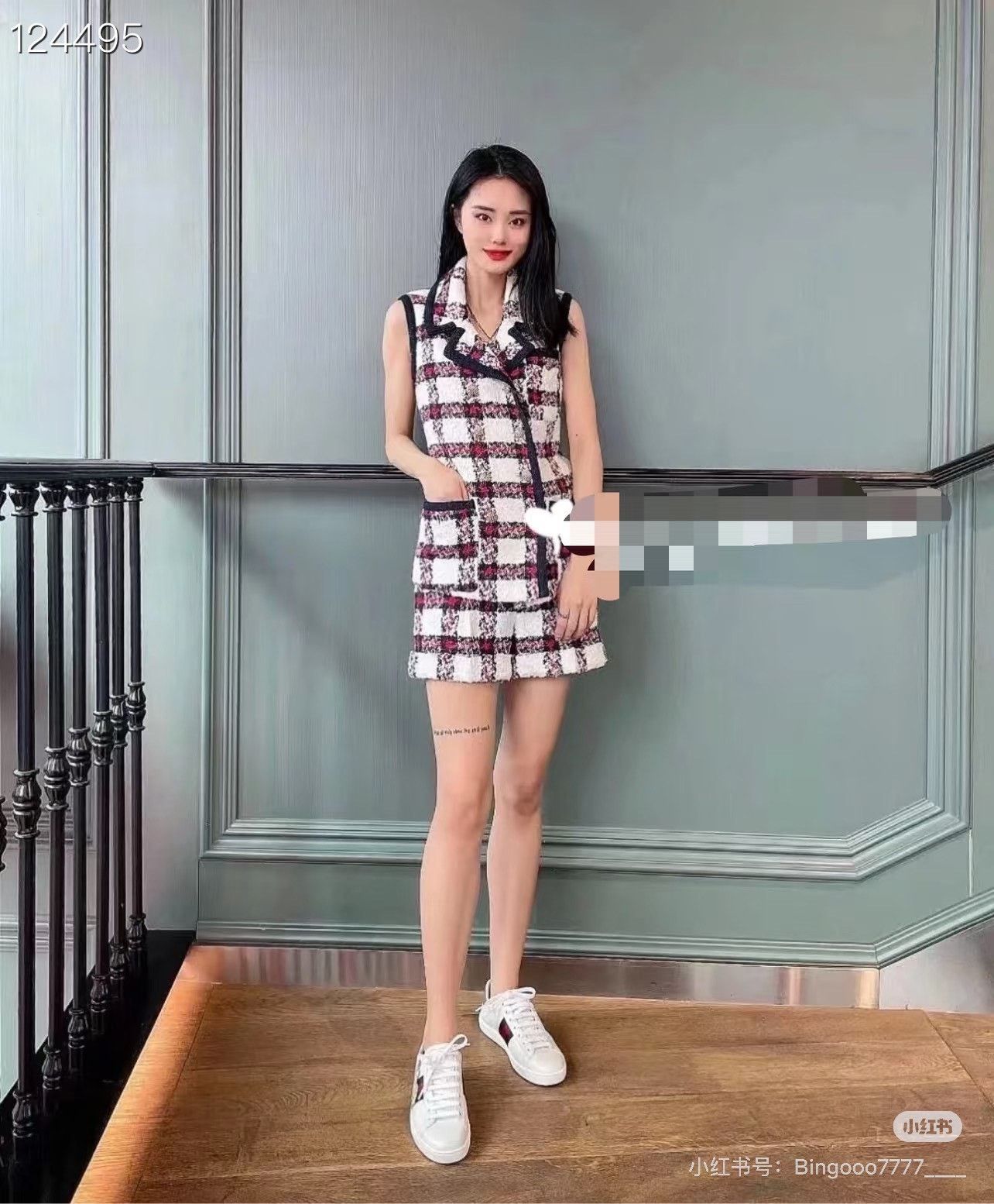 Chanel Gucci Red White Plaid Tweed Vest Size M / US 6-8 / IT 42-44 - 8 Thumbnail