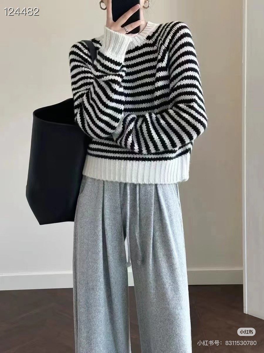 Tory Burch Tory Burch Striped Wool Sweater Size S / US 4 / IT 40 - 6 Thumbnail