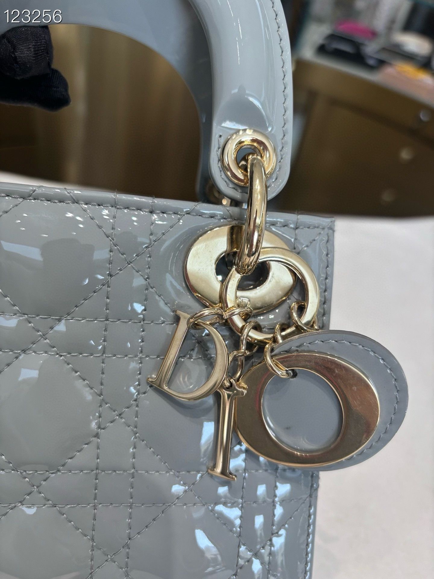 Dior Dior Lady Dior 3 Compartment Patent Bag Size ONE SIZE - 4 Thumbnail