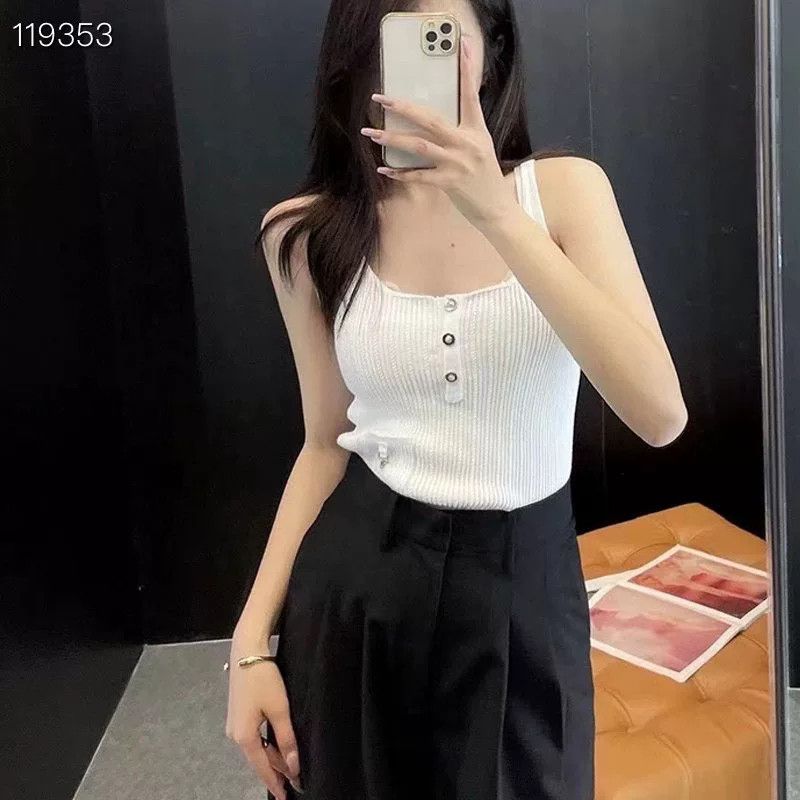 Chanel CHANEL 22SS White Cami Top Size 38 Size S / US 4 / IT 40 - 6 Thumbnail