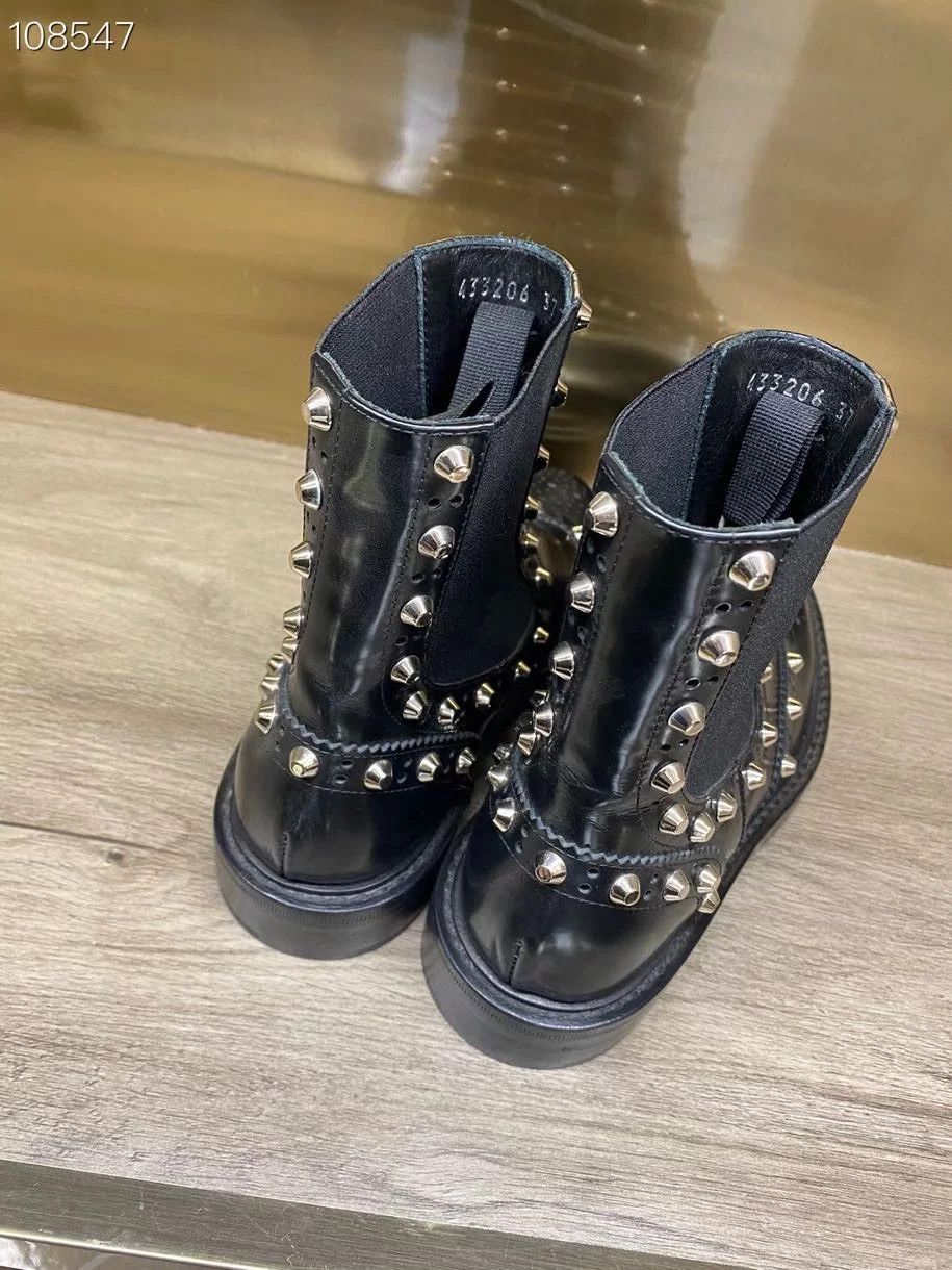 Balenciaga Balenciaga 069781 Studded Biker Ankle Boots Size US 6 / IT 36 - 4 Thumbnail