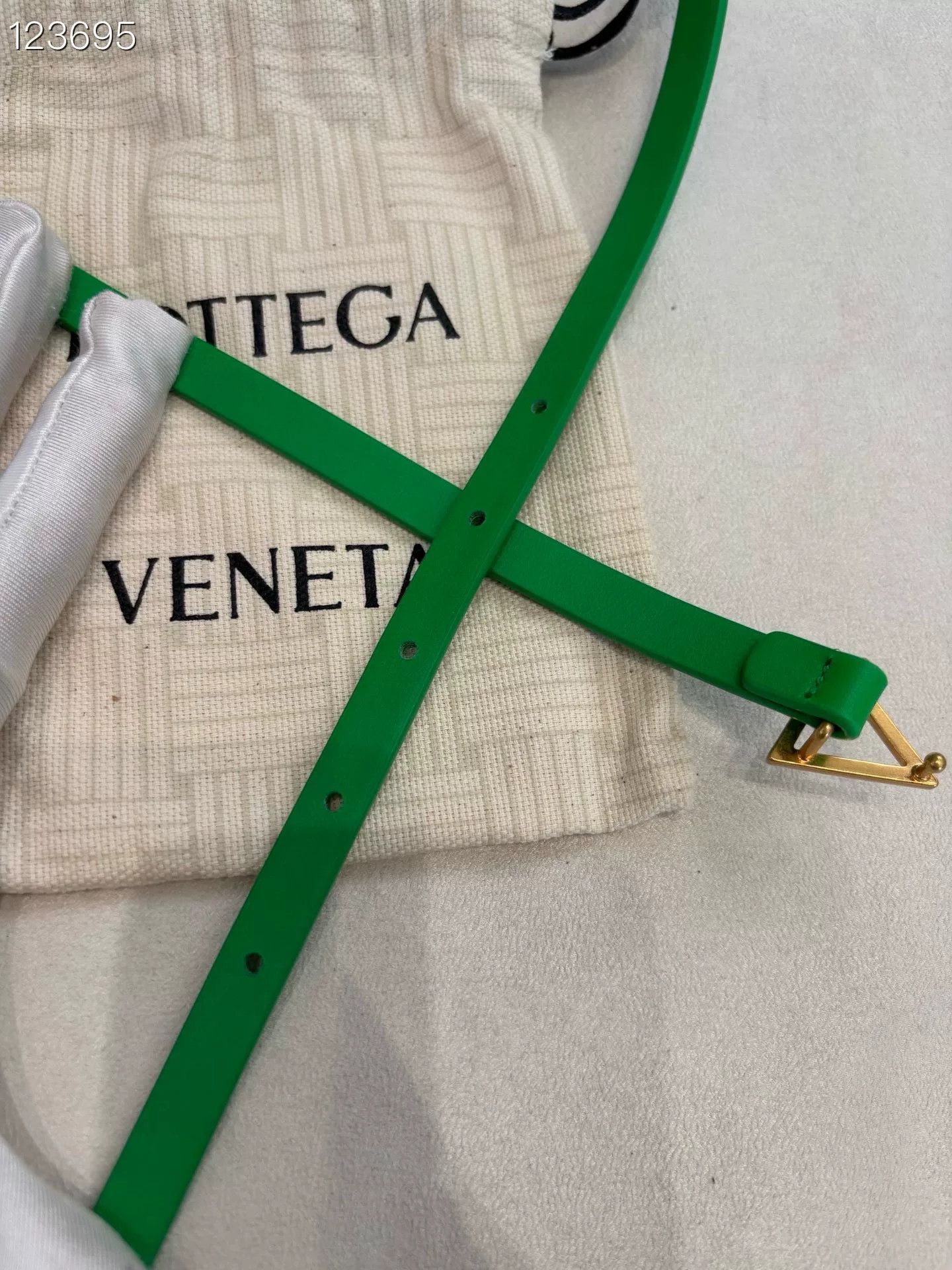 Bottega Veneta Bottega Veneta Green Triangle Buckle Belt Size ONE SIZE - 6 Thumbnail
