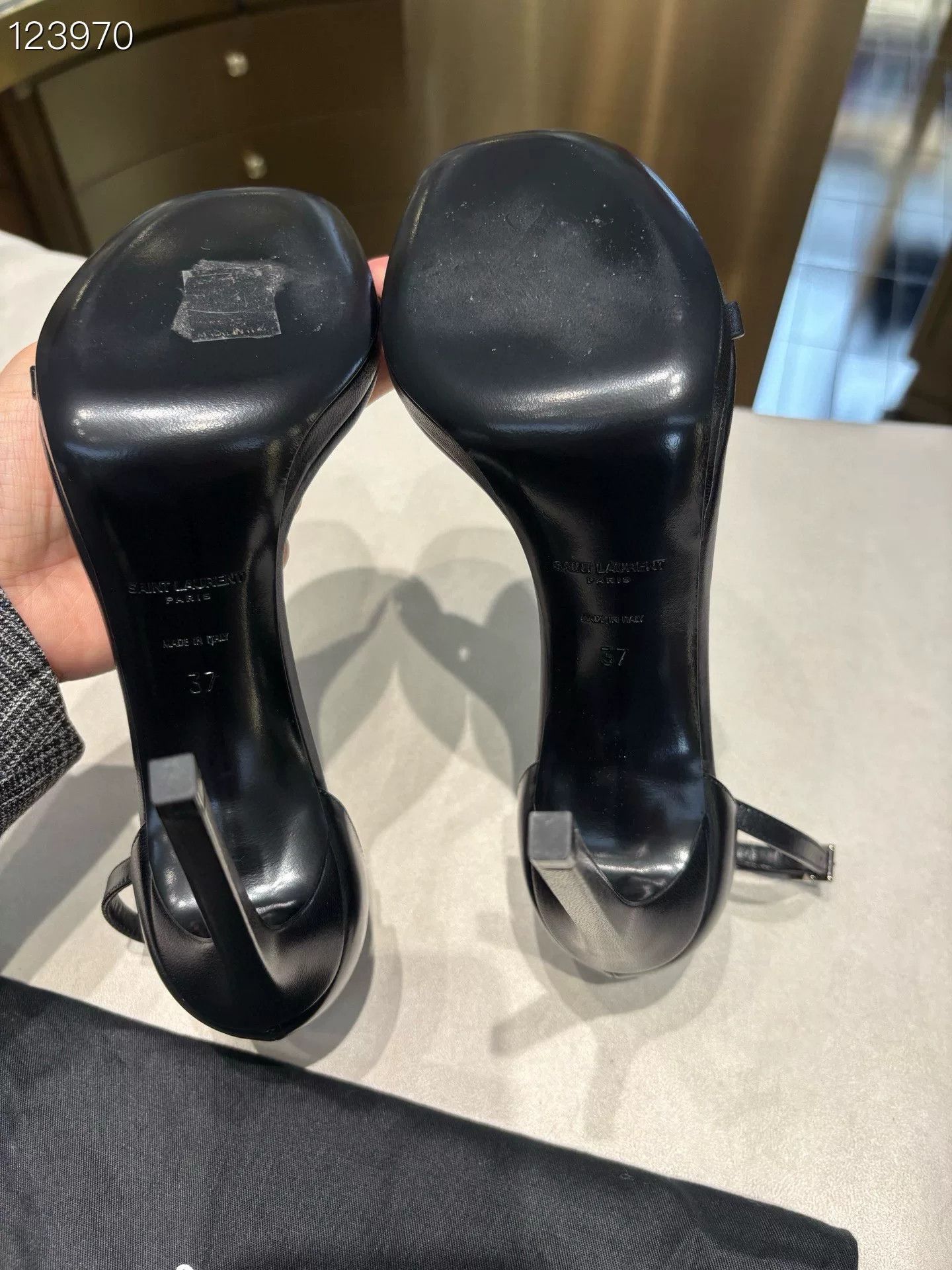 Saint Laurent Paris Saint Laurent Classic Black Strappy Heels Size US 6 / IT 36 - 6 Thumbnail