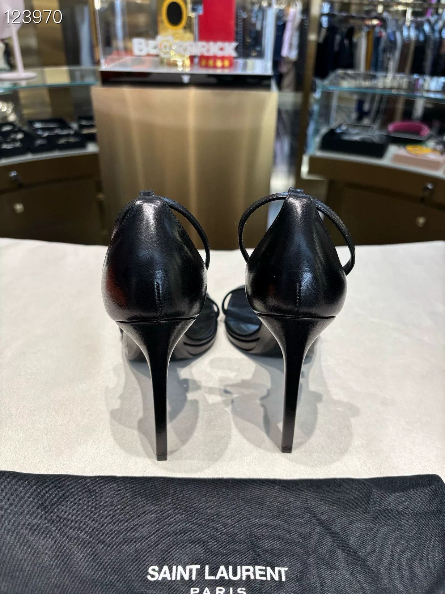 Saint Laurent Paris Saint Laurent Classic Black Strappy Heels Size US 6 / IT 36 - 4 Thumbnail