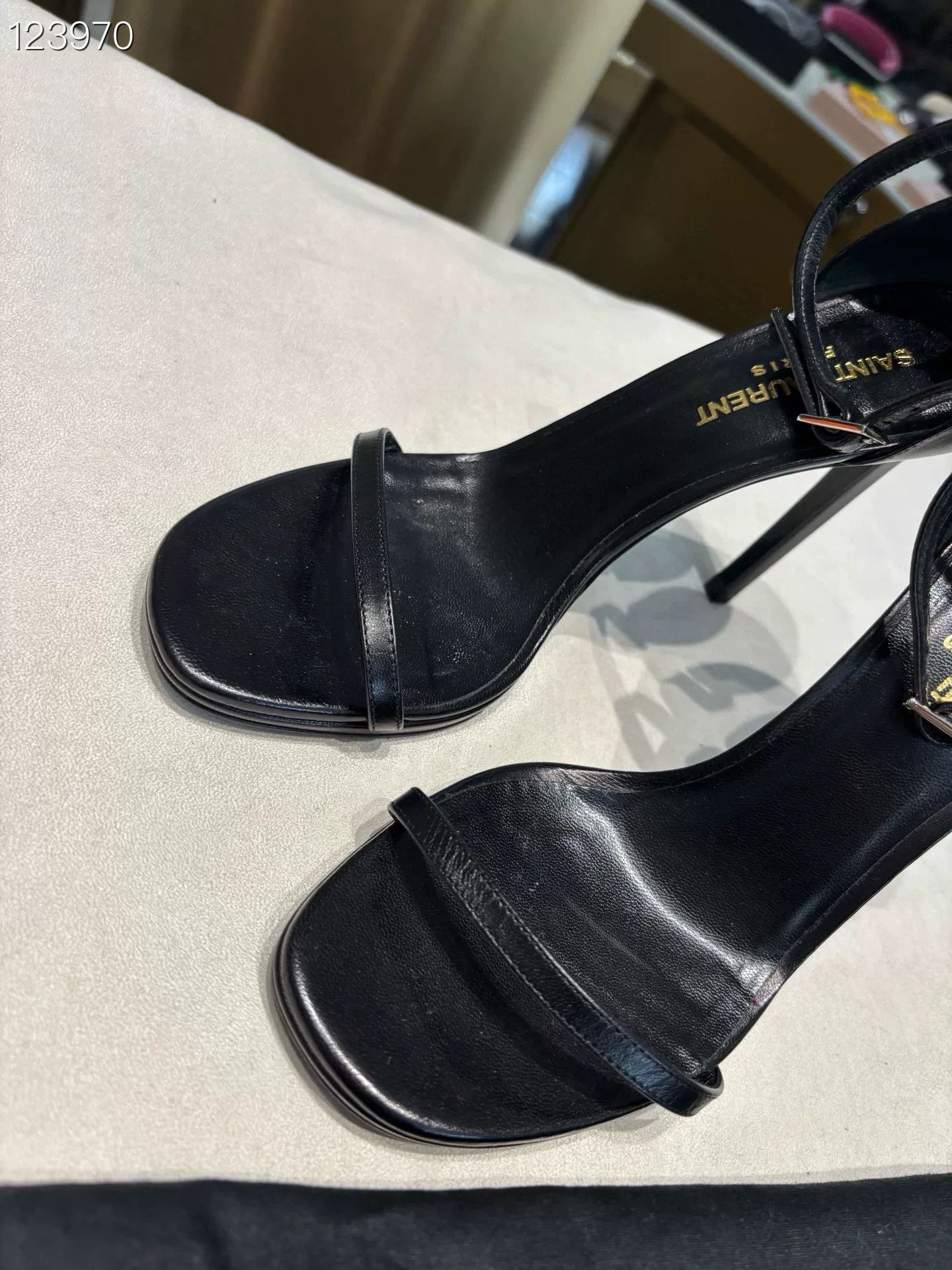 Saint Laurent Paris Saint Laurent Classic Black Strappy Heels Size US 6 / IT 36 - 3 Thumbnail