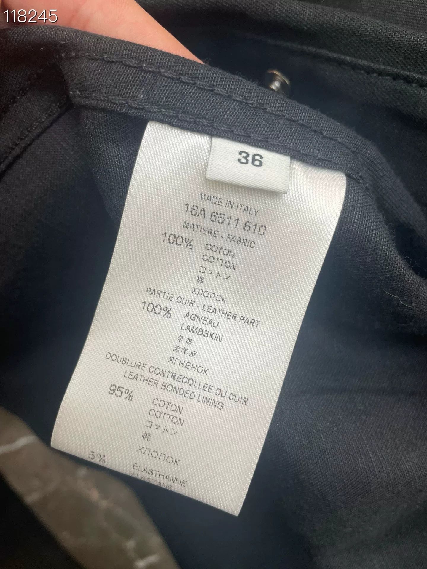 Givenchy Givenchy Black Spliced Denim Shirt Jacket Size XS / US 0-2 / IT 36-38 - 4 Thumbnail