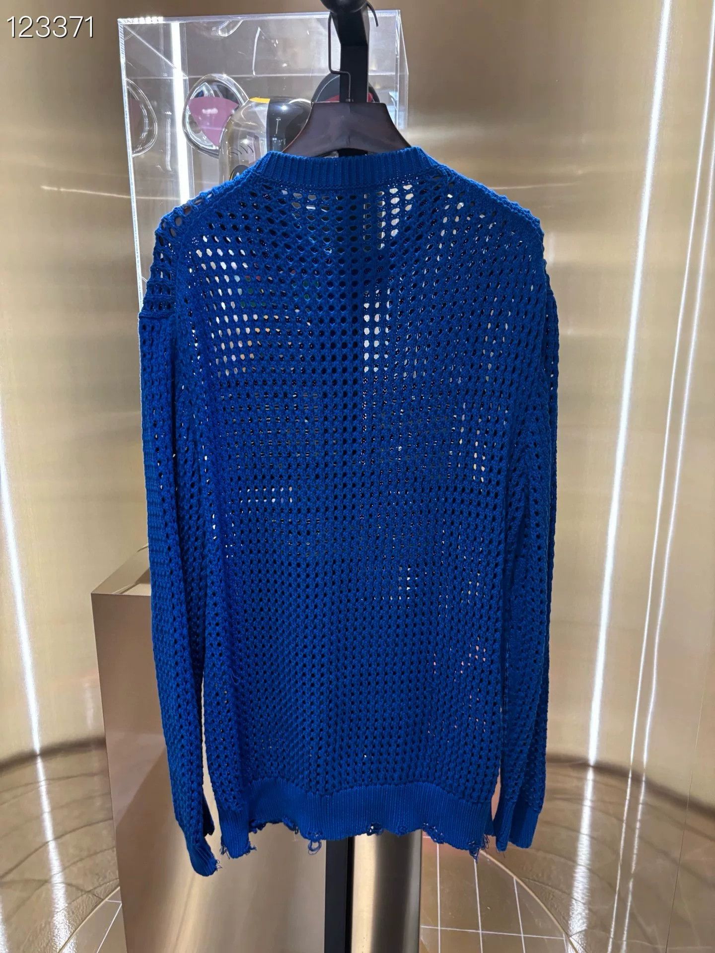 Givenchy Givenchy Blue Hollow Logo Knit Sweater Size US M / EU 48-50 / 2 - 2 Thumbnail