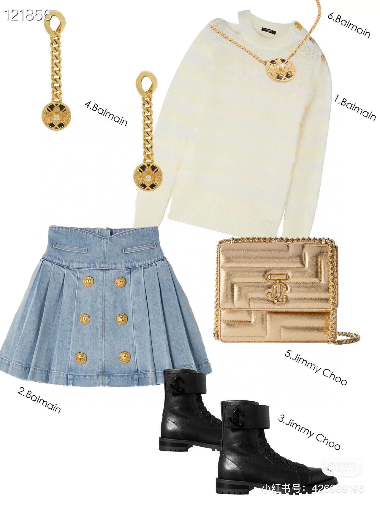 Balmain Balmain Wang Feifei Denim Skirt Size 36" / US 14 / IT 50 - 8 Thumbnail