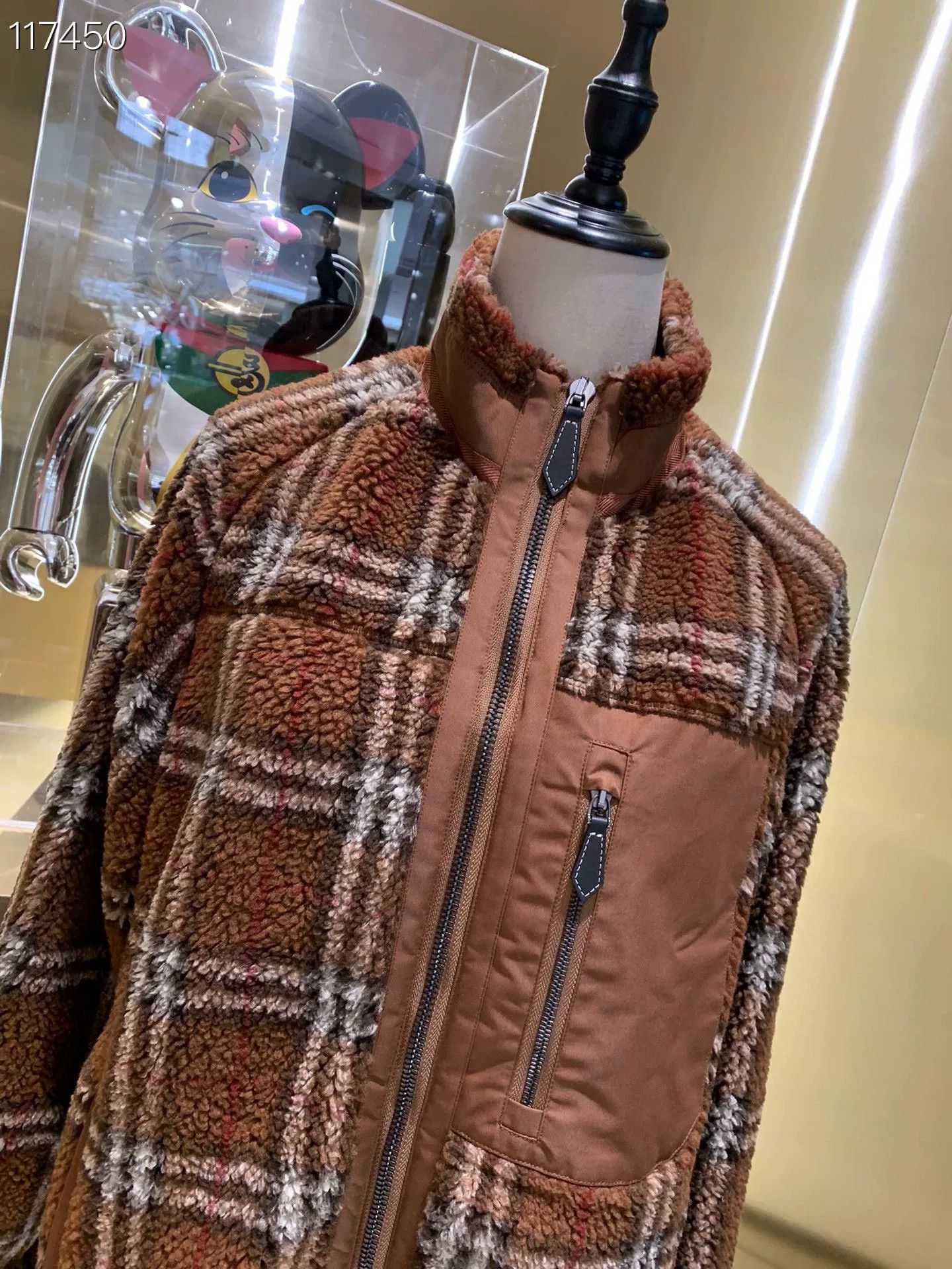 Burberry Burberry Plaid High Neck Fleece Coat Size US S / EU 44-46 / 1 - 4 Thumbnail