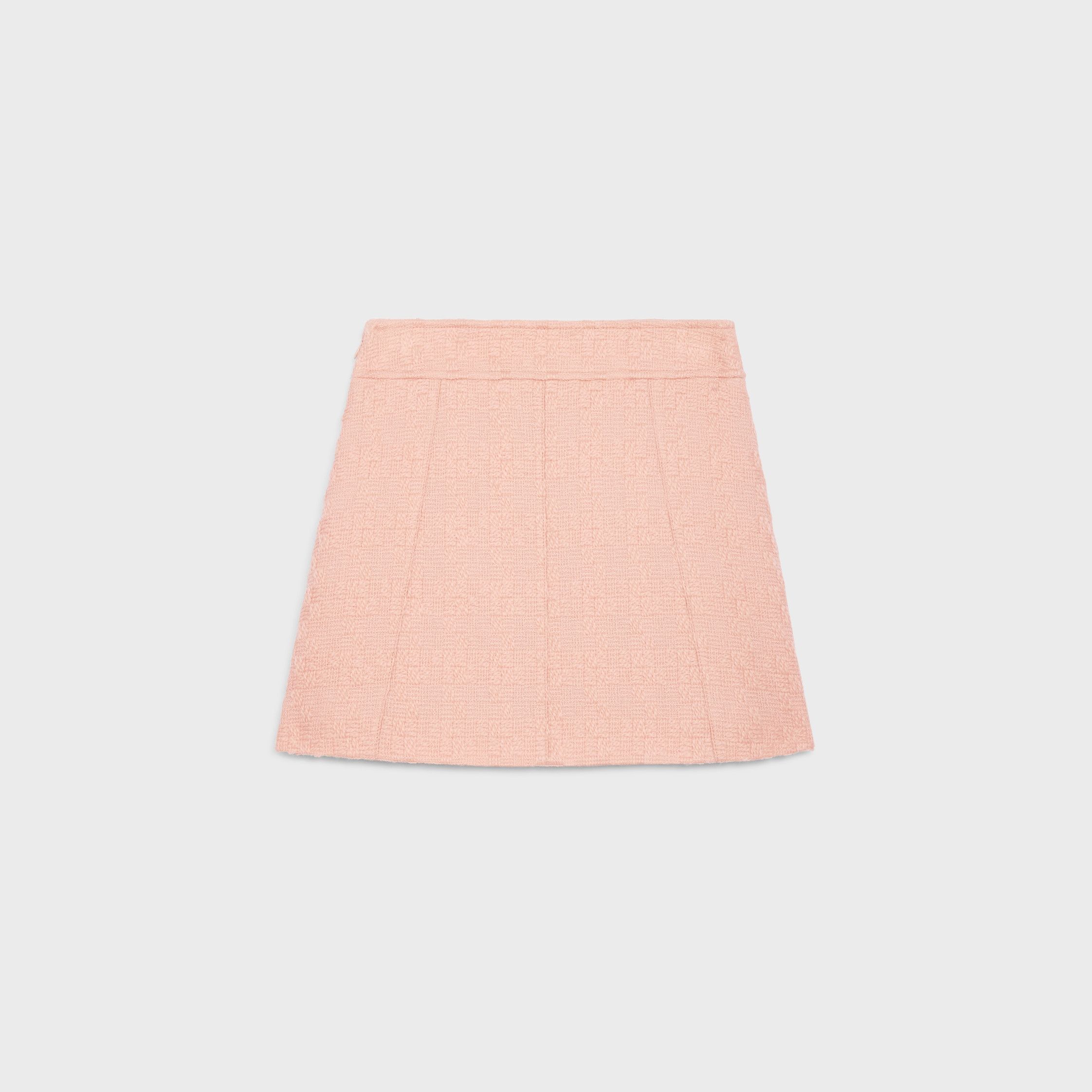Celine trapeze mini skirt in wool natte pink Size 26" / US 2 / IT 38 - 2 Thumbnail
