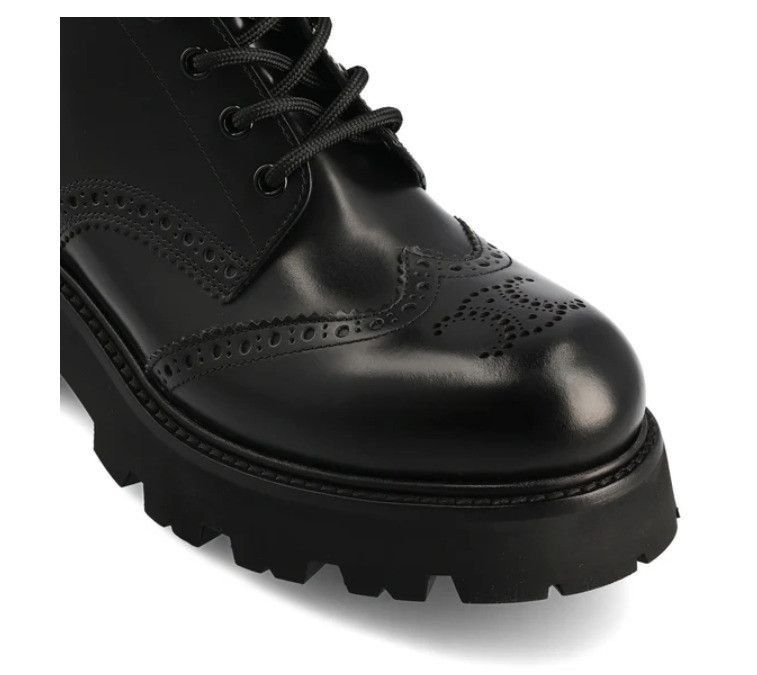 Celine celine triomphe logo leather lace-up ankle boots Size US 5 / IT 35 - 4 Thumbnail