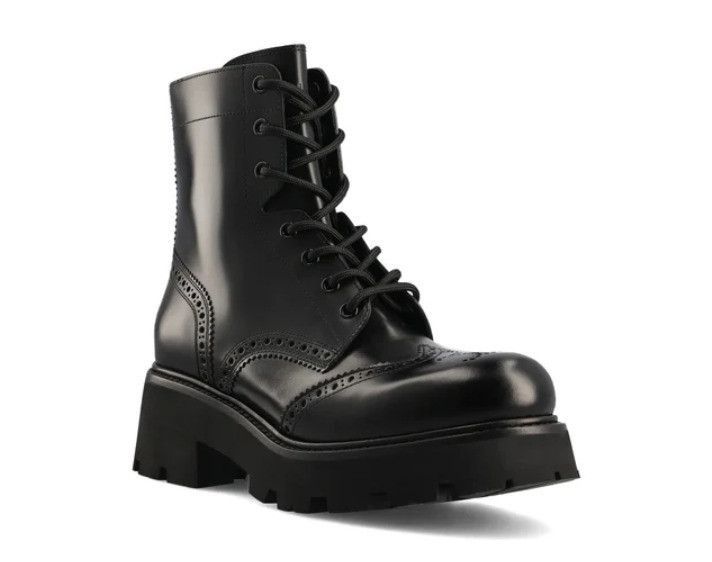Celine celine triomphe logo leather lace-up ankle boots Size US 8 / IT 38 - 2 Thumbnail