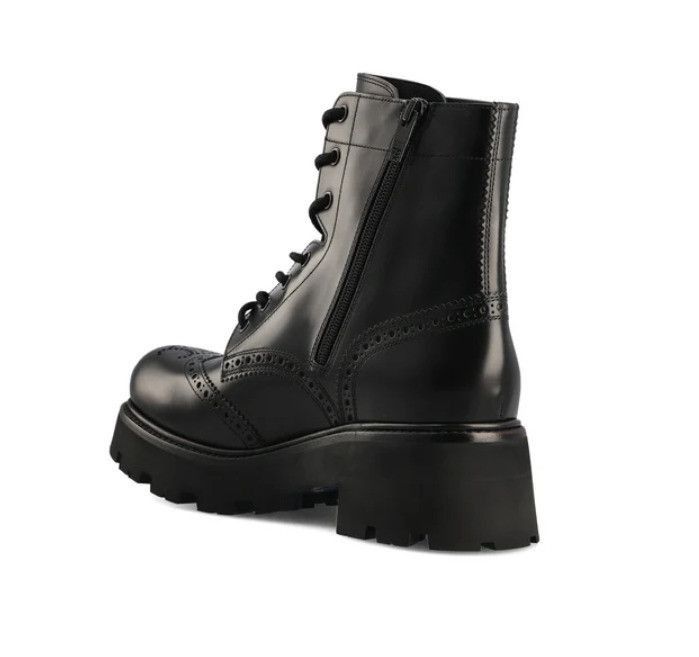 Celine celine triomphe logo leather lace-up ankle boots Size US 12 / IT 42 - 3 Thumbnail