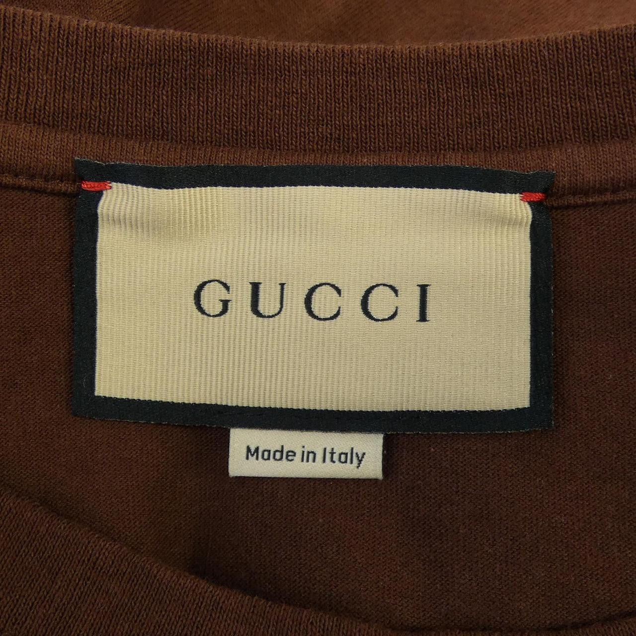 Gucci Gucci Gucci Cotton T Shirt Textile T-Shirts 616036XJDWC DUTY FREE for USA Size ONE SIZE - 4 Thumbnail