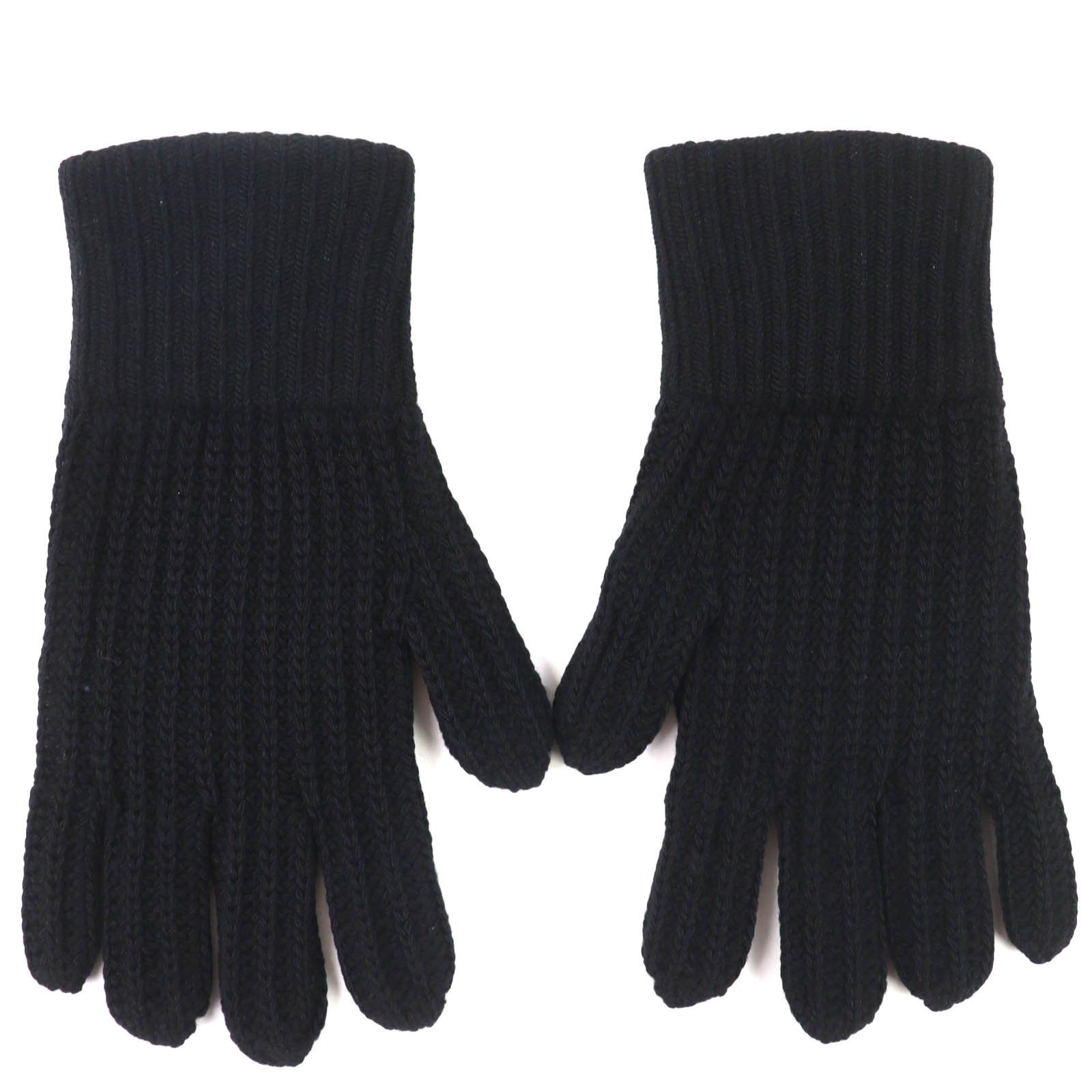 Prada Prada Prada Triangle Rib Knit Leather Gloves Textile Gloves UMK75 DUTY FREE for USA Size ONE SIZE - 3 Thumbnail