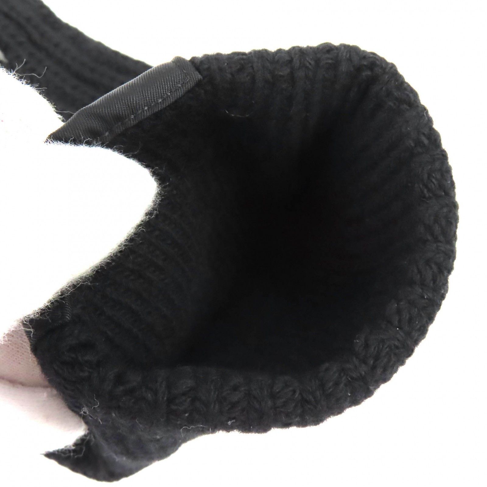 Prada Prada Prada Triangle Rib Knit Leather Gloves Textile Gloves UMK75 DUTY FREE for USA Size ONE SIZE - 4 Thumbnail