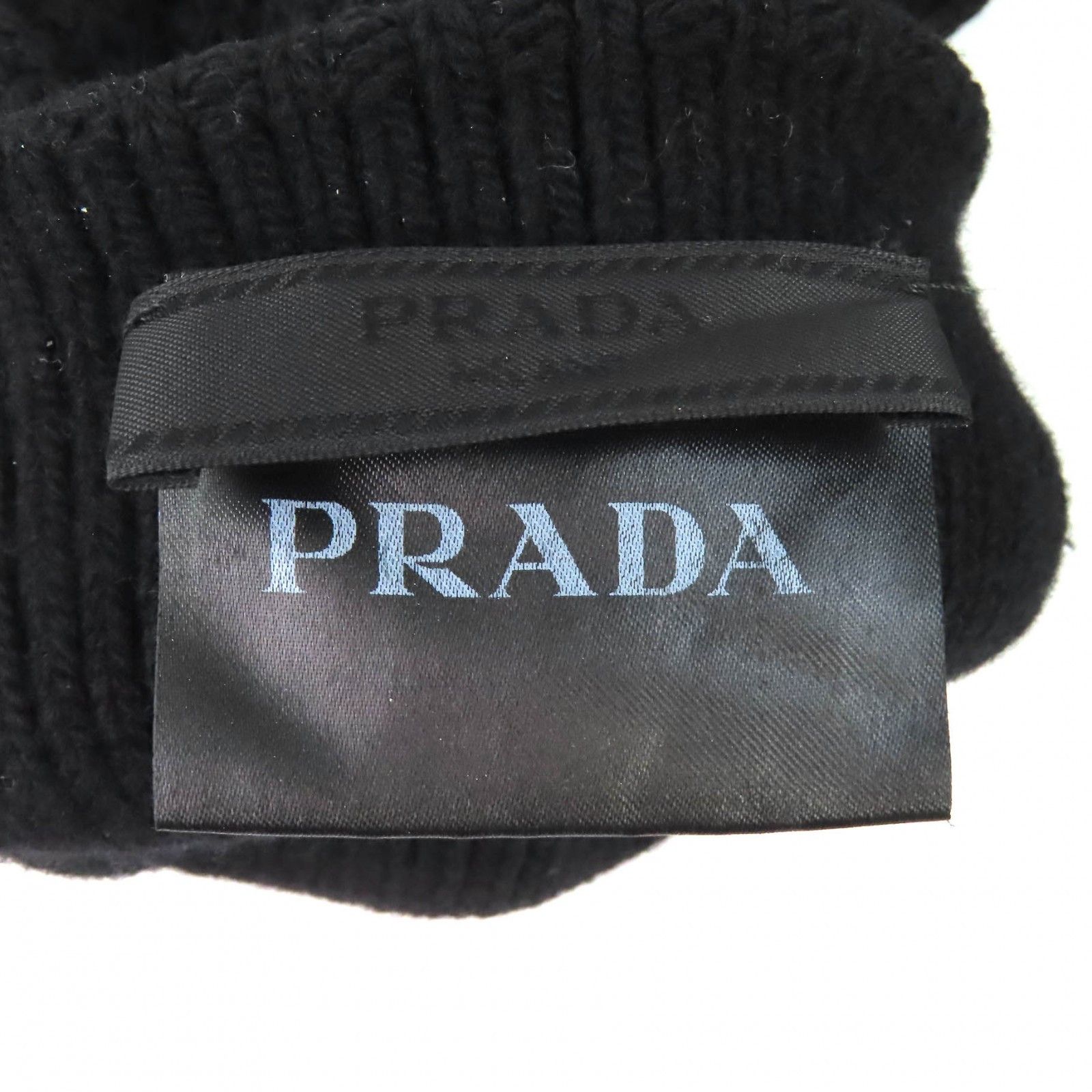 Prada Prada Prada Triangle Rib Knit Leather Gloves Textile Gloves UMK75 DUTY FREE for USA Size ONE SIZE - 6 Thumbnail