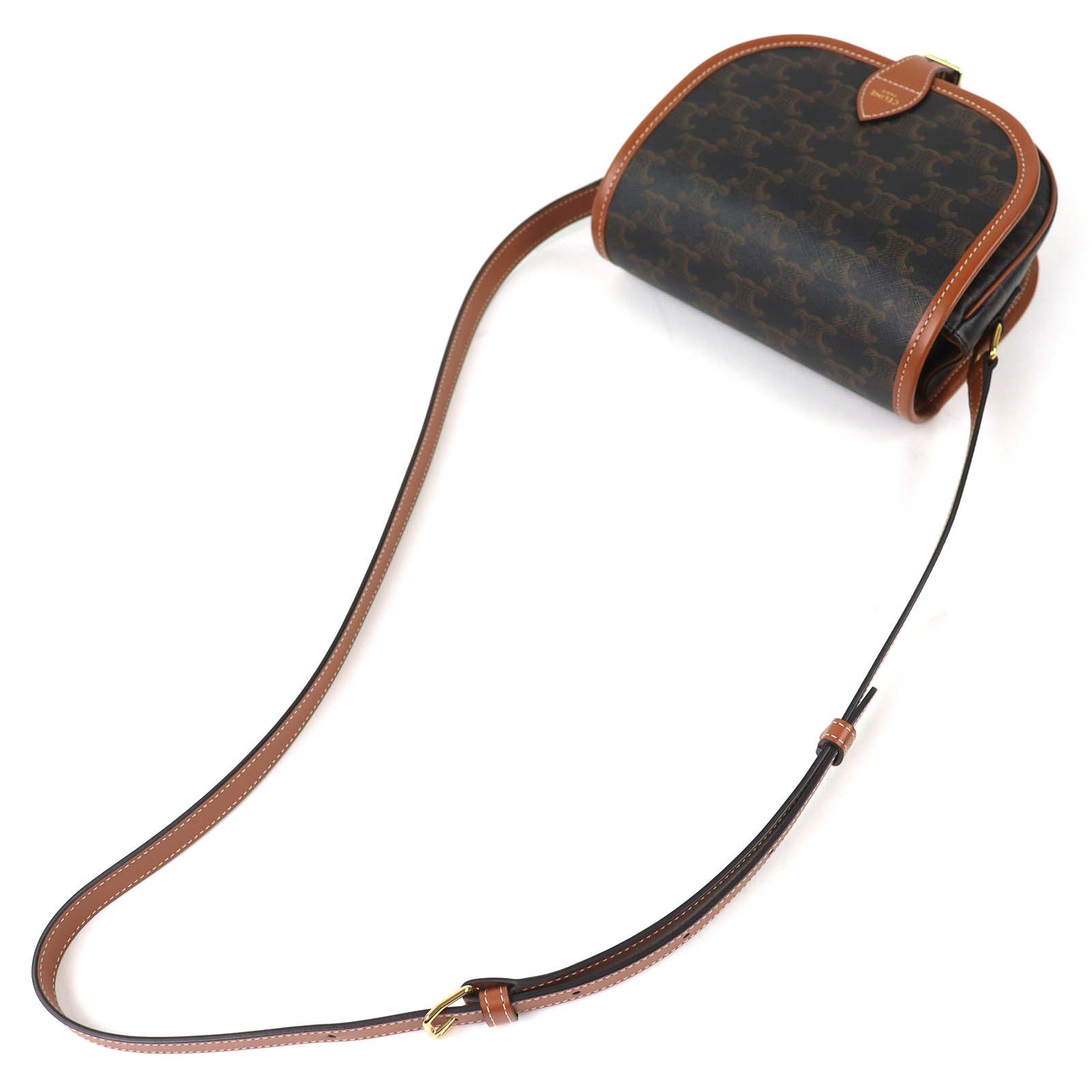 Celine Celine CELINE Folco Triomphe canvas shoulder bag Textile Shoulder Bag DUTY FREE for USA Size ONE SIZE - 4 Thumbnail