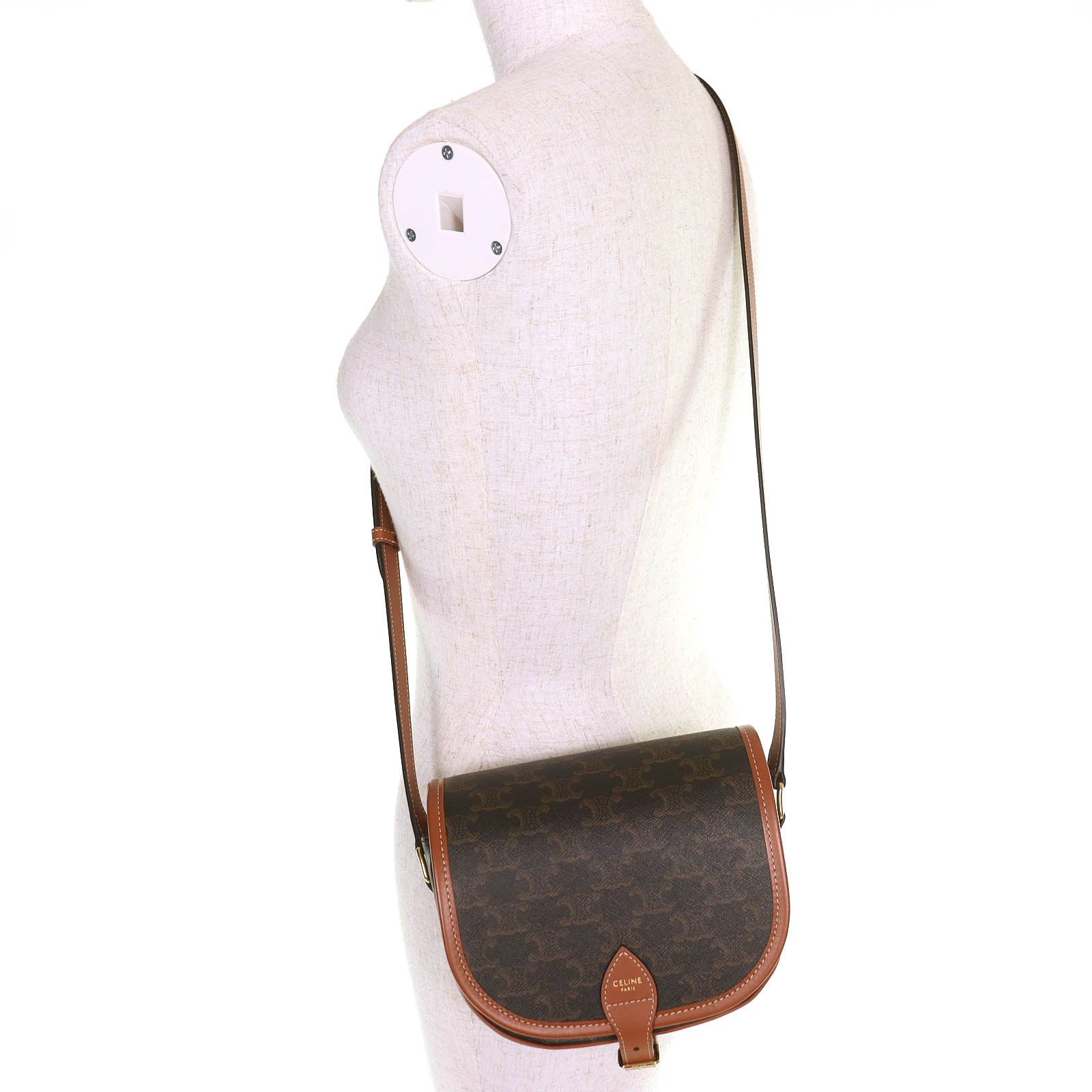 Celine Celine CELINE Folco Triomphe canvas shoulder bag Textile Shoulder Bag DUTY FREE for USA Size ONE SIZE - 10 Thumbnail
