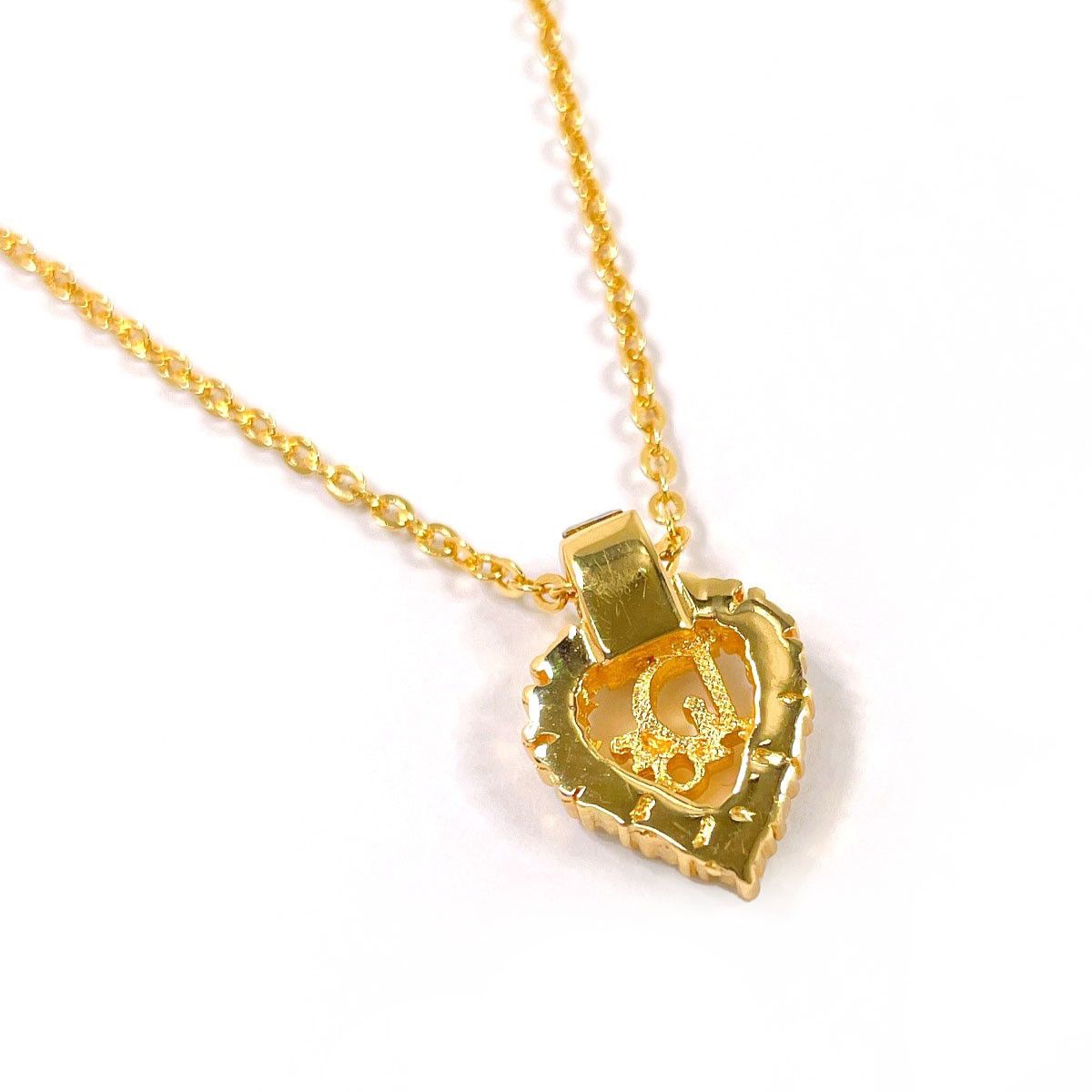 Dior Dior Christian Dior Heart Logo Necklace Metal Necklace DUTY FREE for USA Size ONE SIZE - 2 Thumbnail