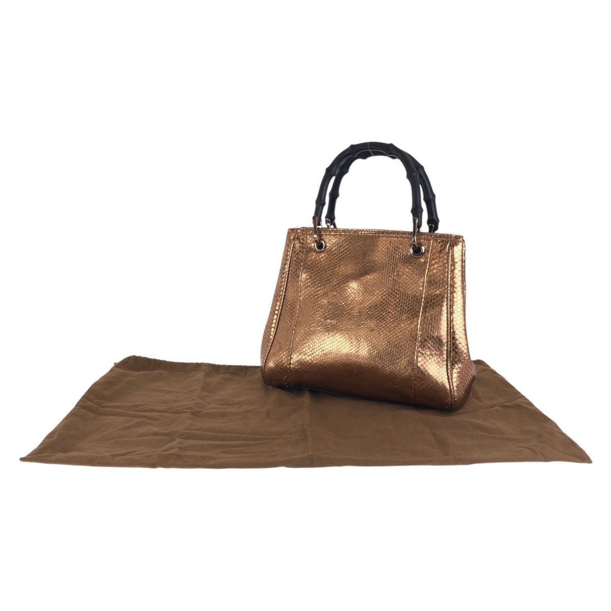 Gucci Gucci Gucci Bamboo Shopper Small Python 2way bag Leather Tote Bag 336032 DUTY FREE for USA Size ONE SIZE - 10 Thumbnail