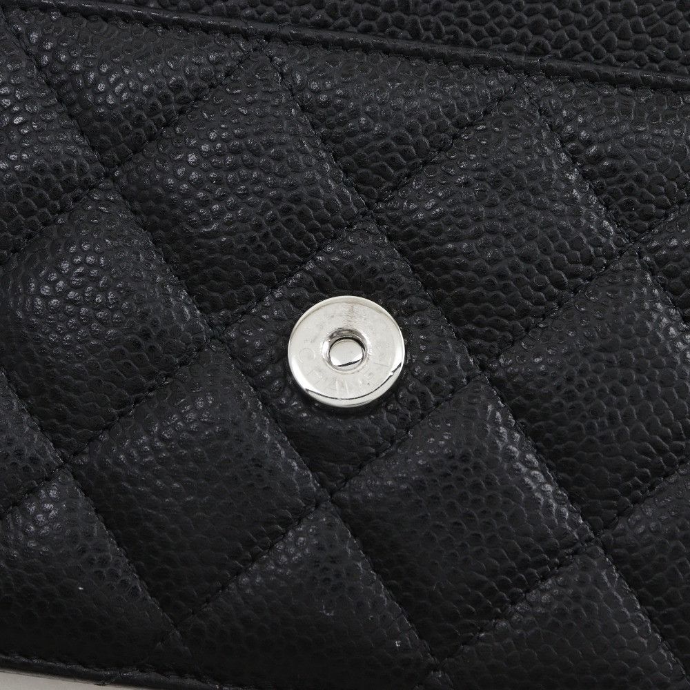 Chanel Chanel Chanel Classic Caviar Chain Wallet Leather Long Wallet A33814 DUTY FREE for USA Size ONE SIZE - 13 Thumbnail