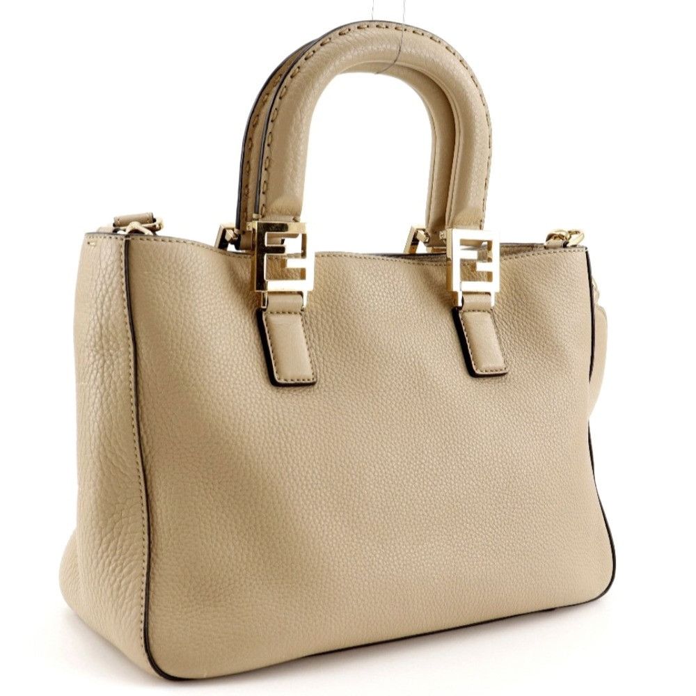 Fendi Fendi Fendi FF Tote Small Calf Handbag Leather Handbag 8BH367 DUTY FREE for USA Size ONE SIZE - 3 Thumbnail