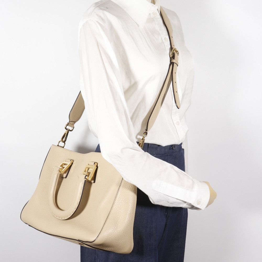 Fendi Fendi Fendi FF Tote Small Calf Handbag Leather Handbag 8BH367 DUTY FREE for USA Size ONE SIZE - 15 Thumbnail