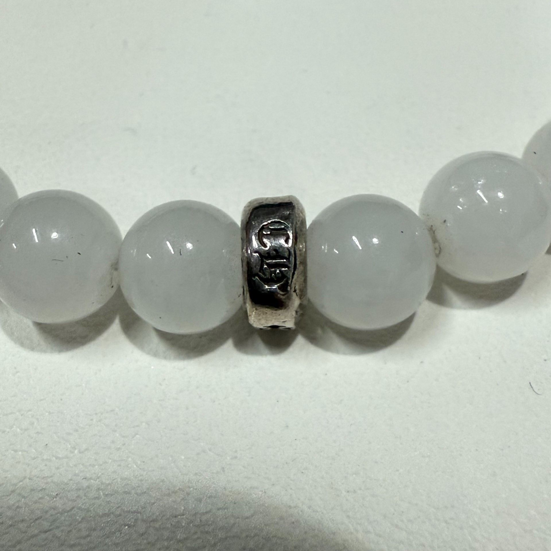 Chrome Hearts Chrome Hearts White Agate Silver Cross Bracelet Size ONE SIZE - 6 Thumbnail